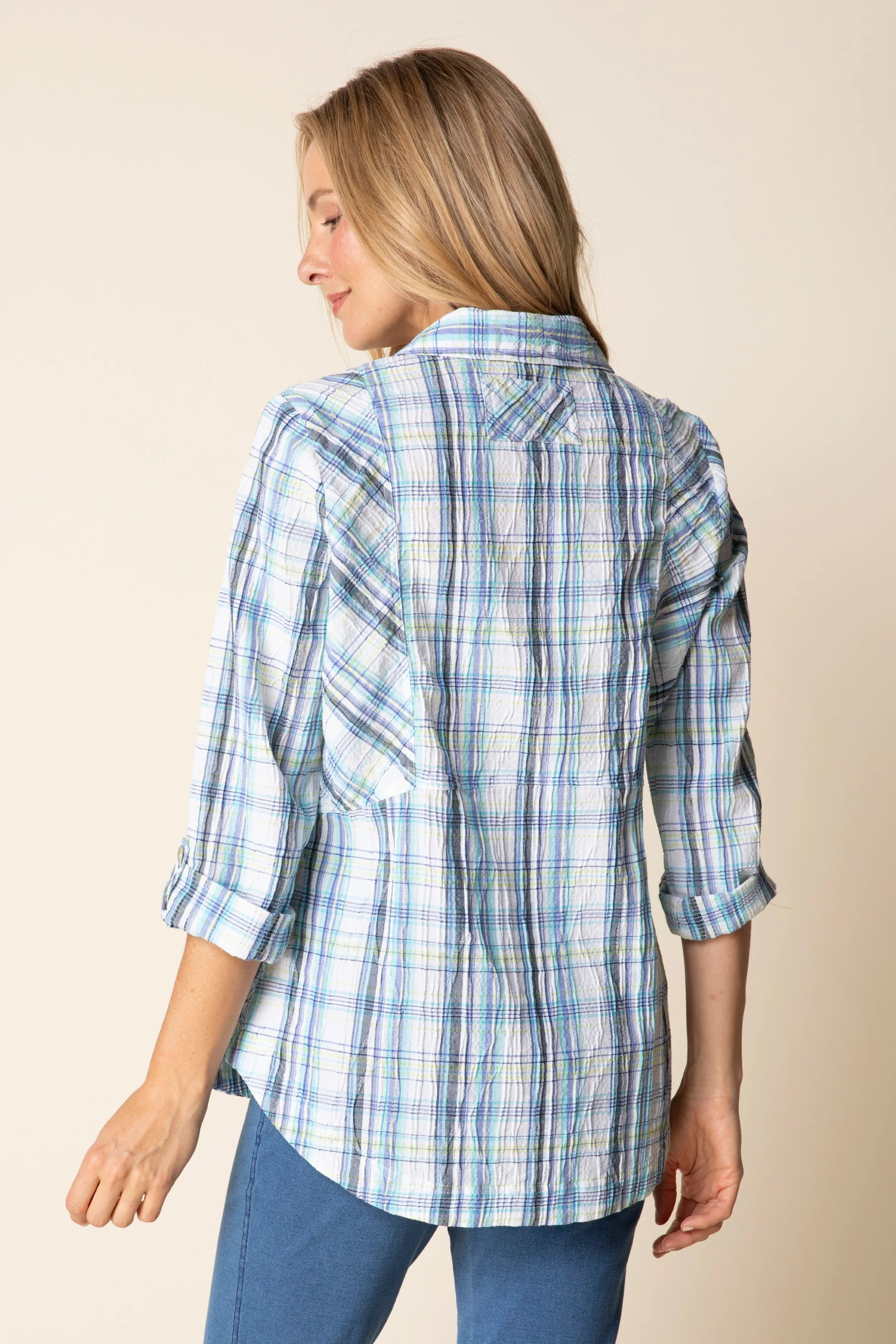 Blurred Plaid Tunic - Image 3
