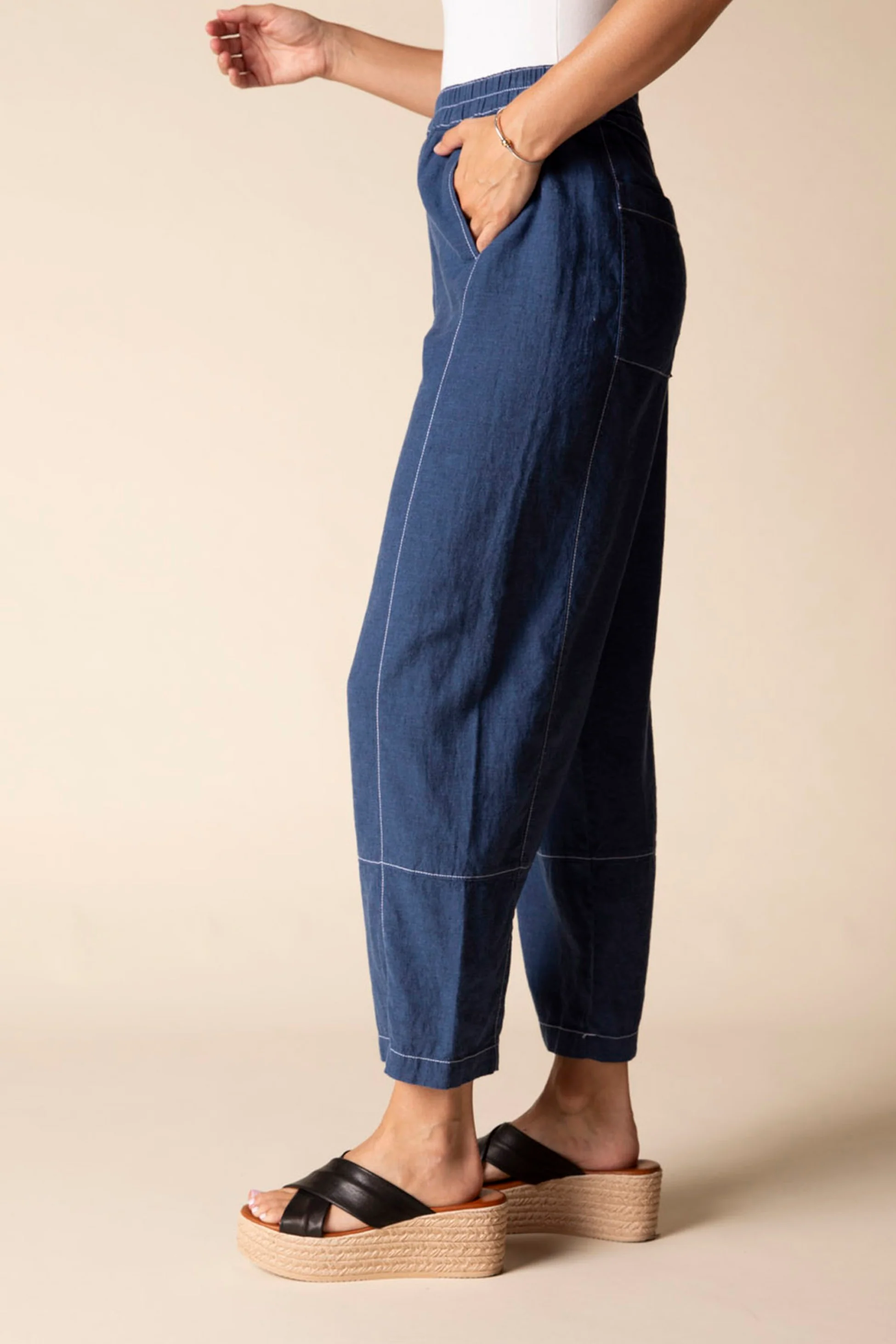 Contrast Seams Crop Pant - Image 2