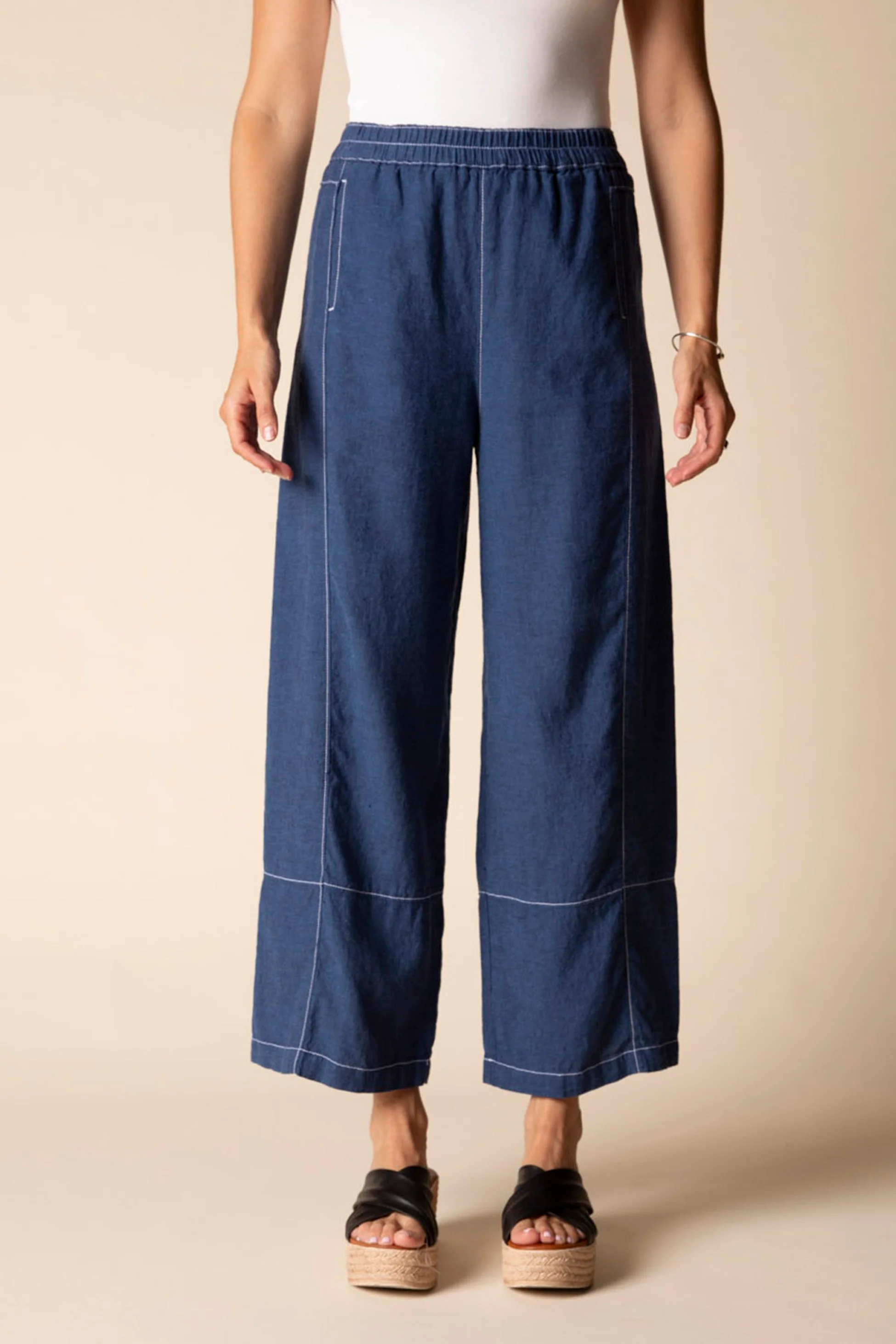 Contrast Seams Crop Pant - Image 4