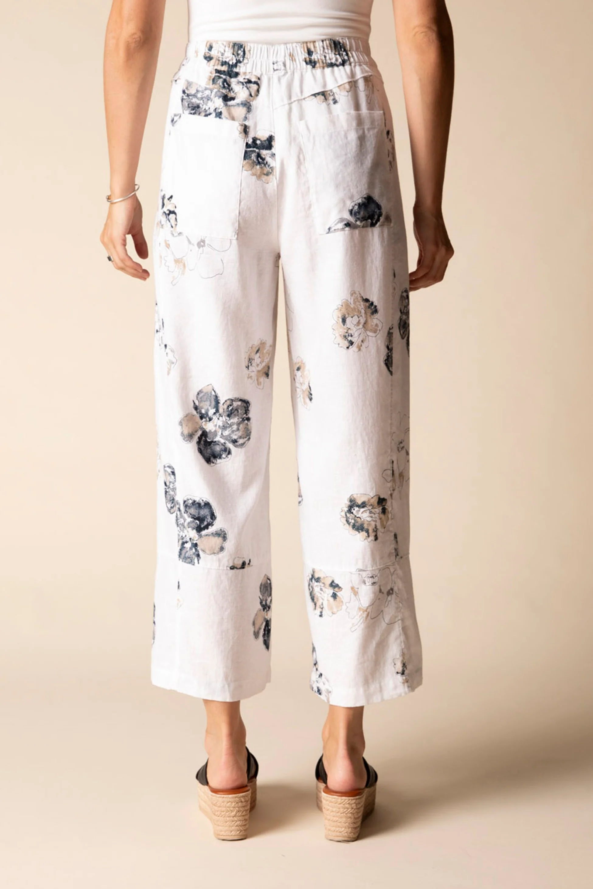 Contrast Seams Watercolor Crop Pant - Image 4