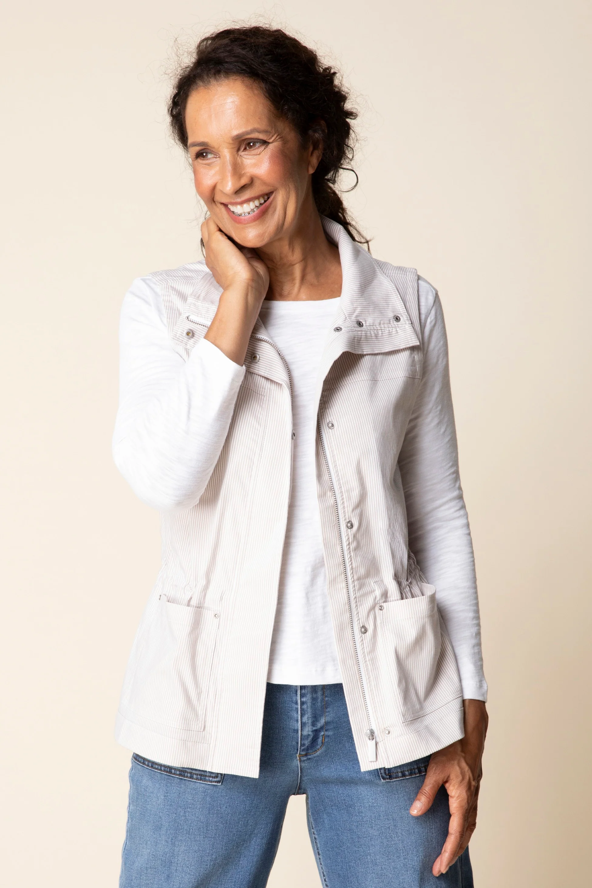 Cool Tech Stripe Layering Vest