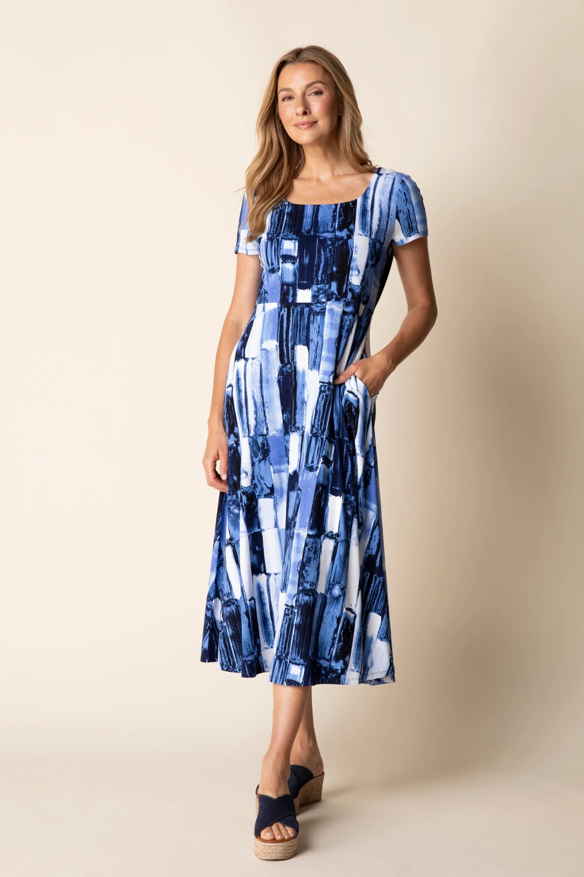 Core Travel Brush Stroke Swing Dress - Image 2