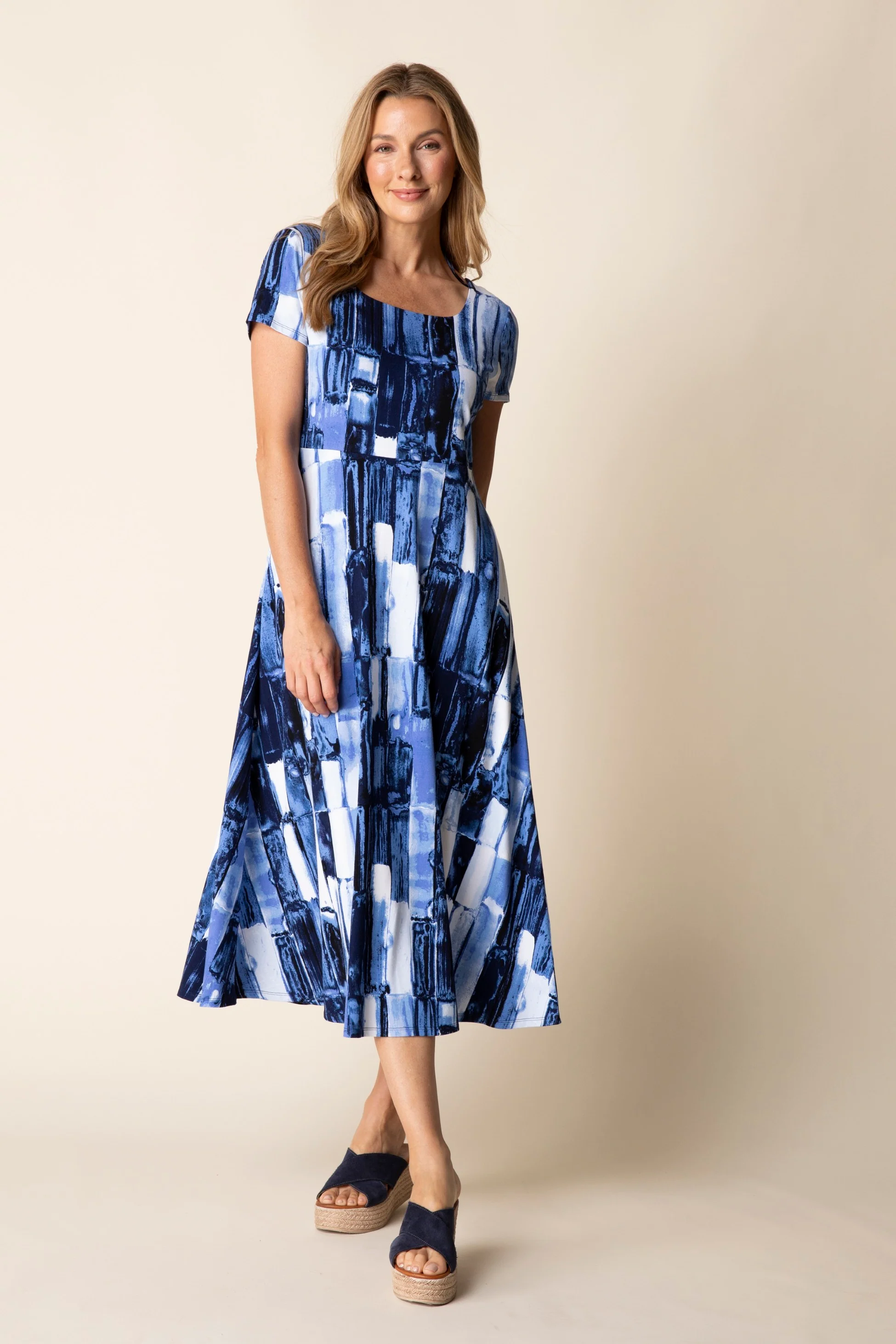 Core Travel Brush Stroke Swing Dress - Image 3