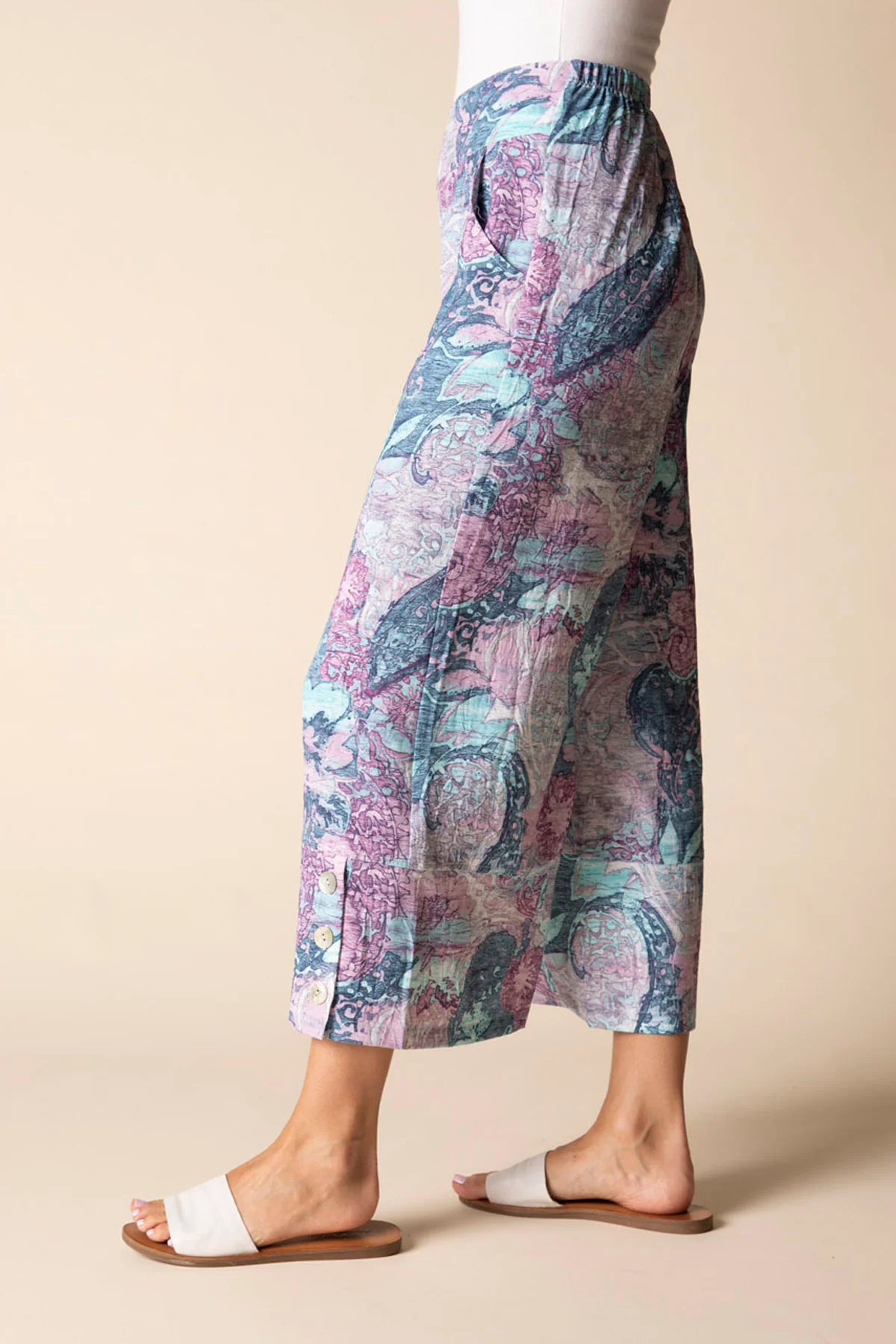 Destination Unknown Button Hem Crop Pant - Image 2