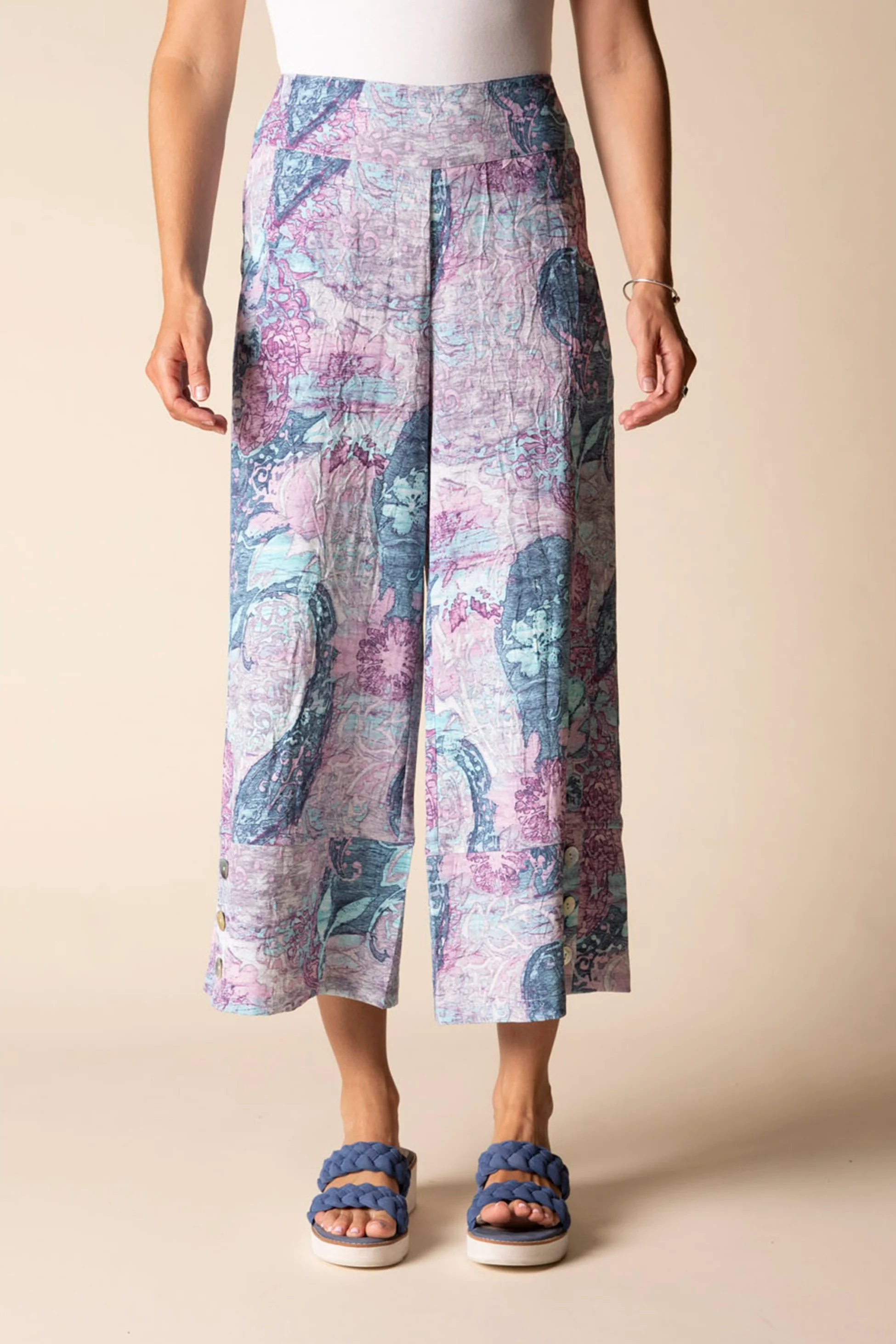 Destination Unknown Button Hem Crop Pant - Image 3
