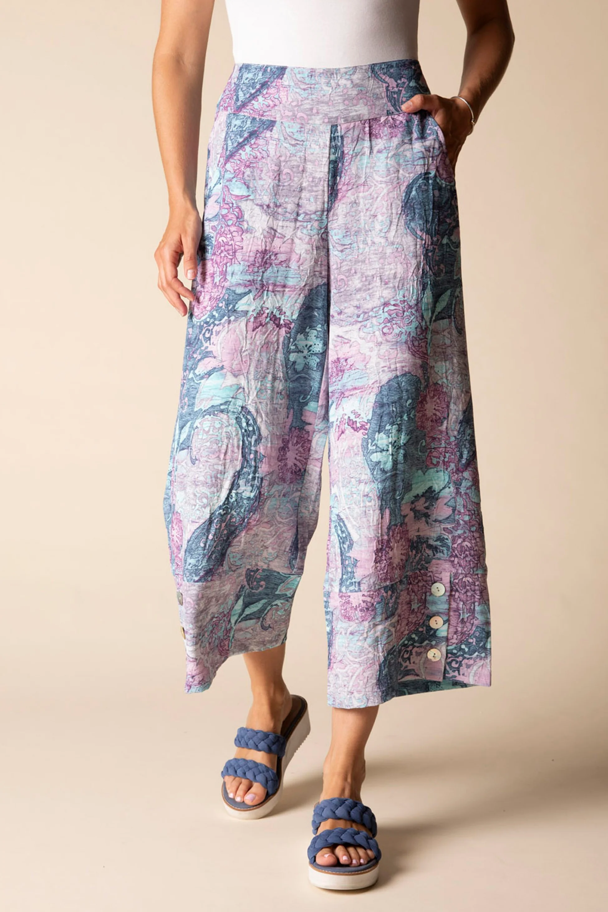Destination Unknown Button Hem Crop Pant - Image 4