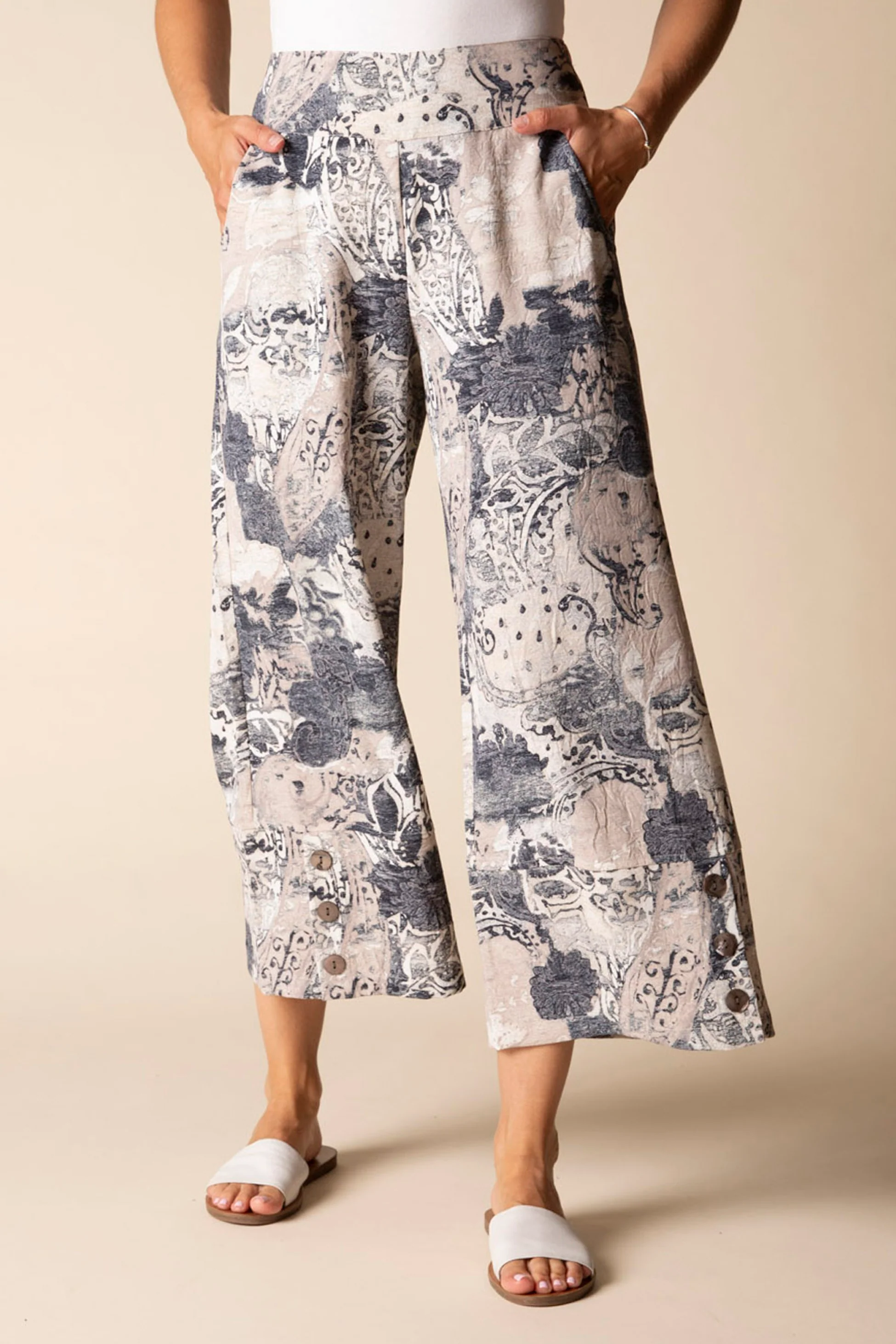 Destination Unknown Button Hem Crop Pant - Image 6