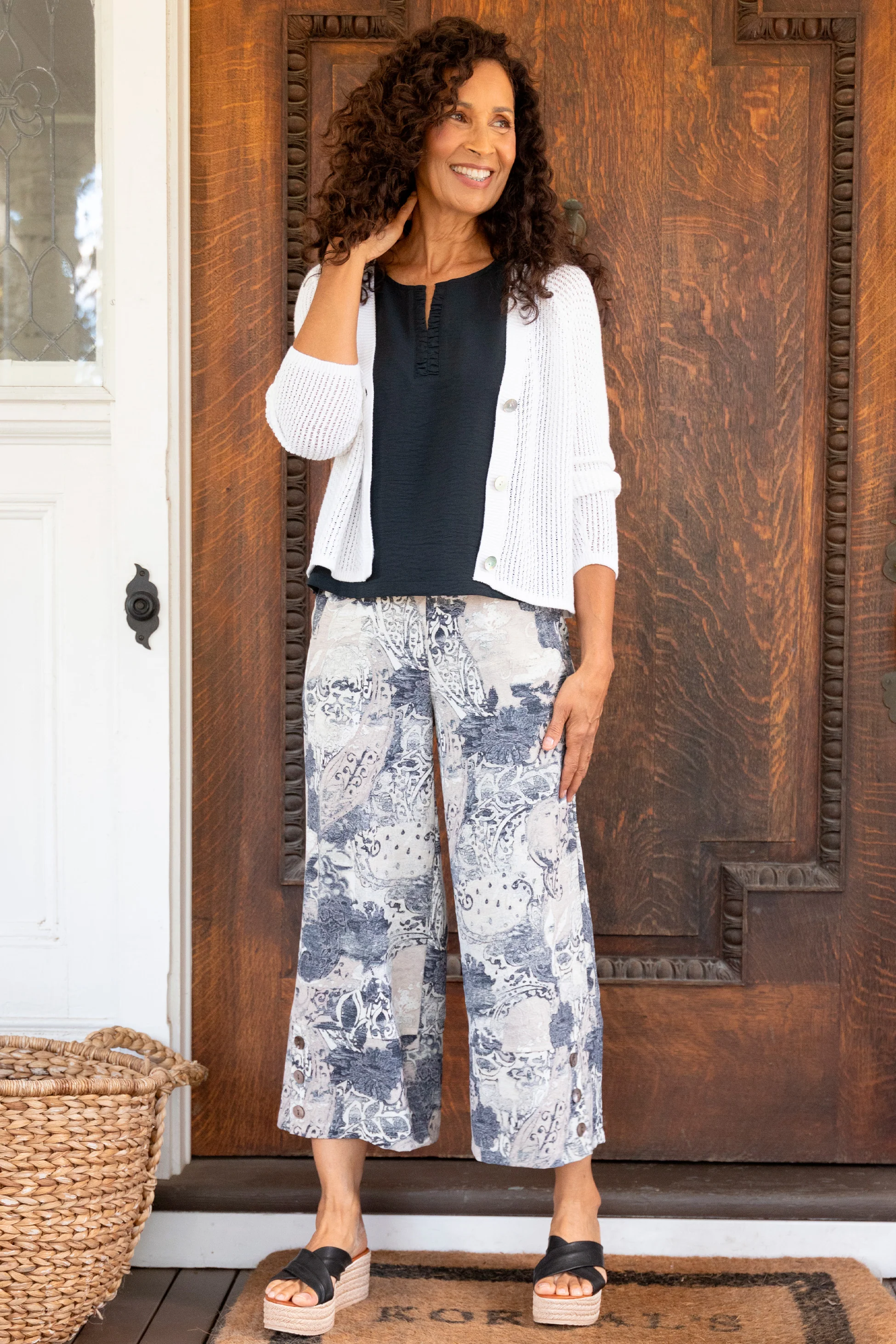 Destination Unknown Button Hem Crop Pant - Image 7