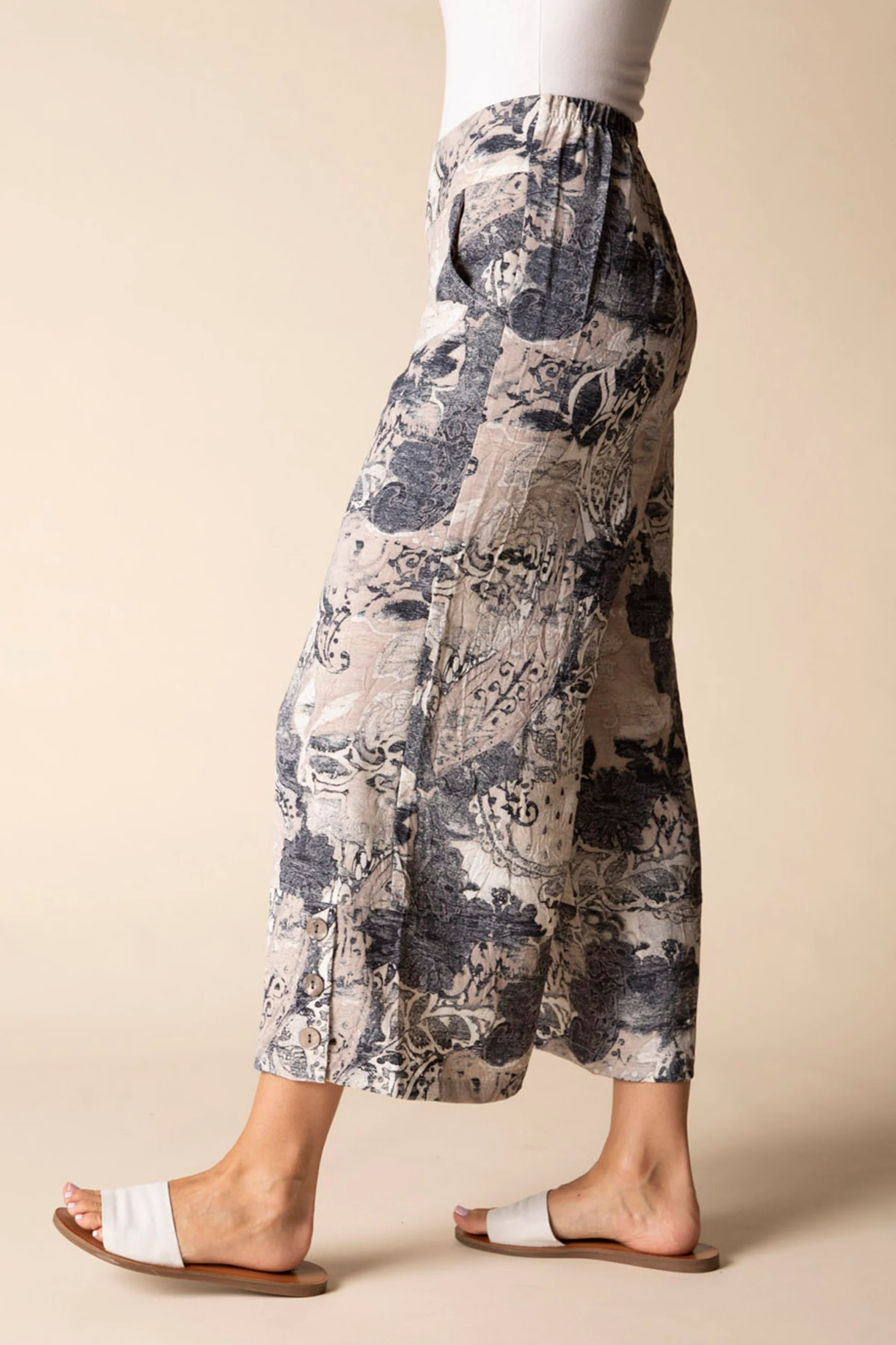 Destination Unknown Button Hem Crop Pant - Image 9