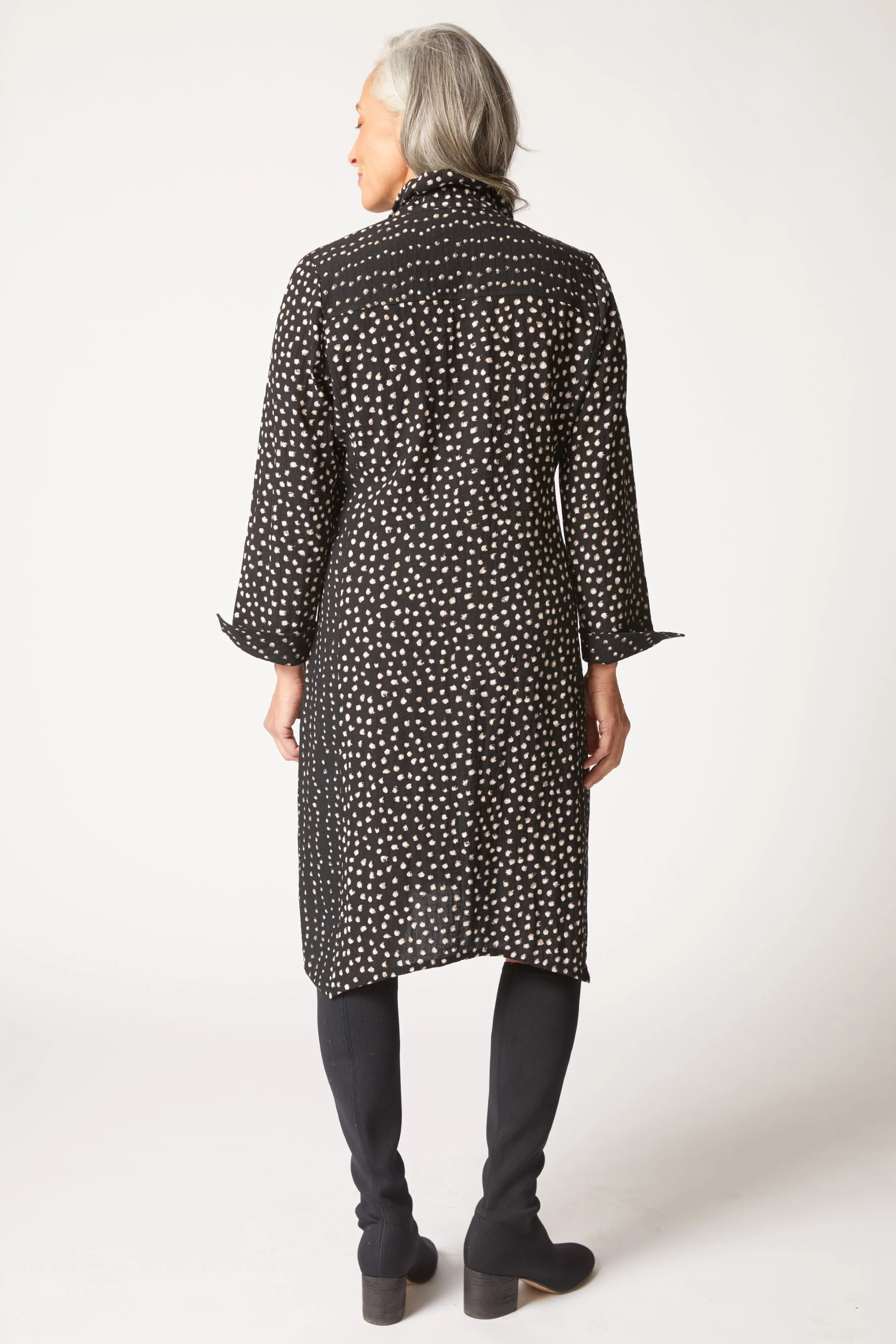 Express Travel Organic Dot Artist Dress - Image 3