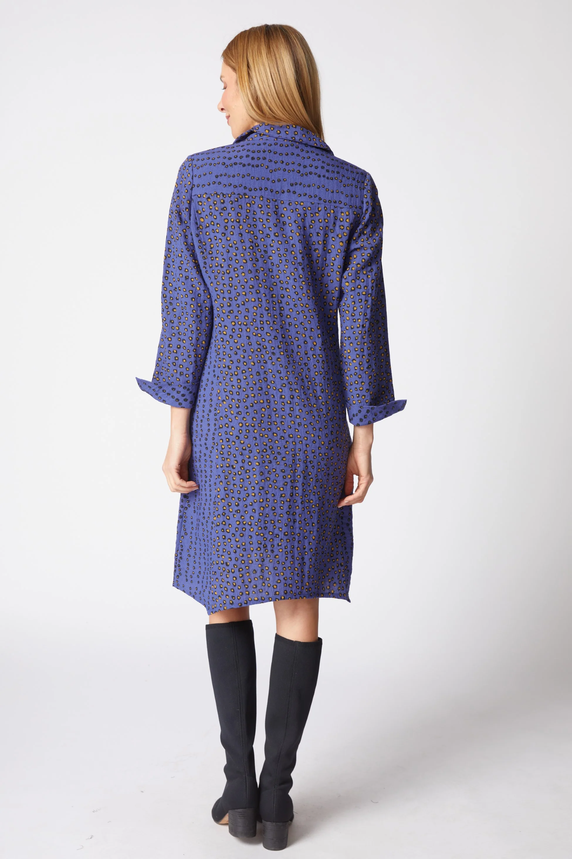 Express Travel Organic Dot Artist Dress - Image 6