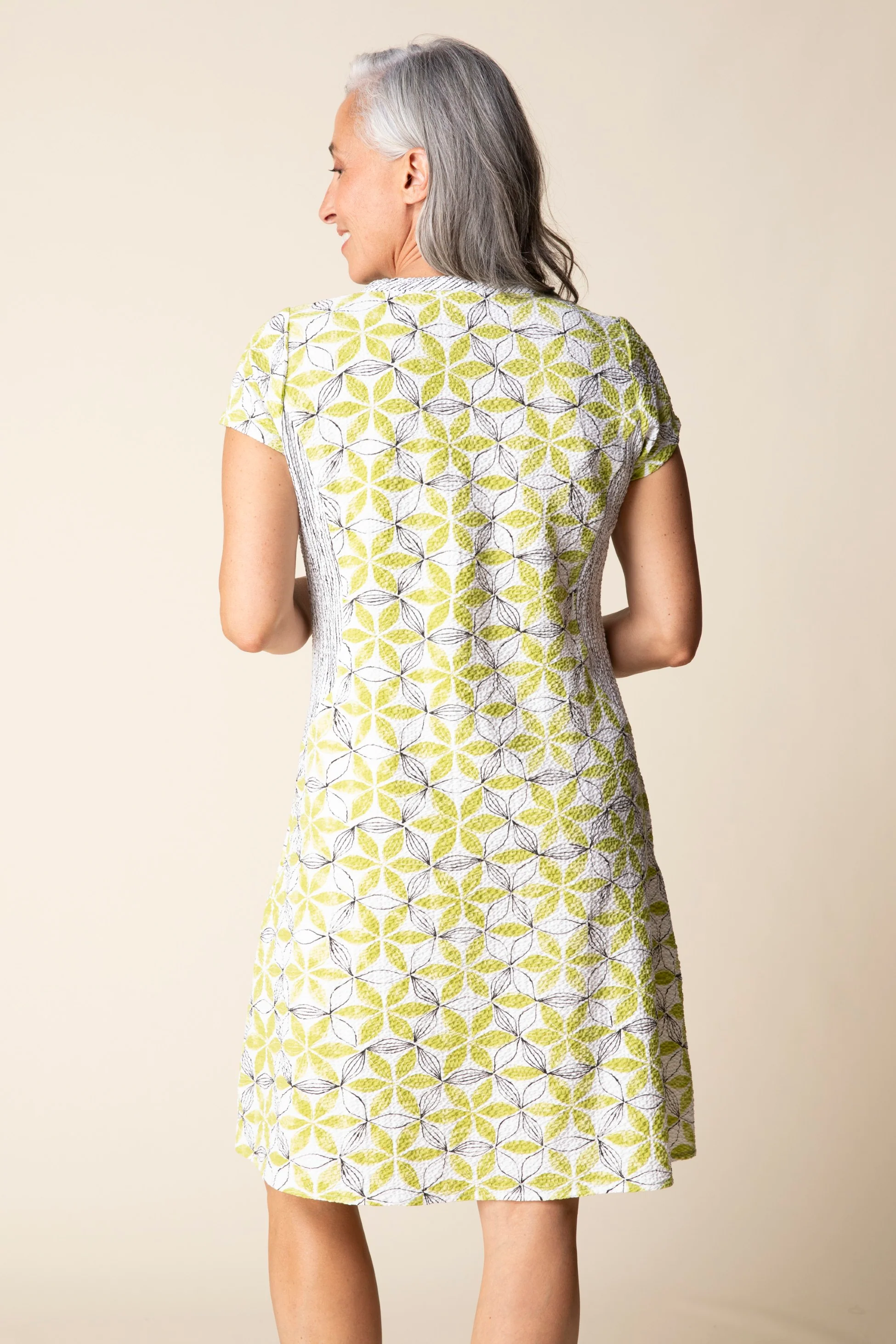 Fine Lines Pucker Weave Astrid Dress - Image 6