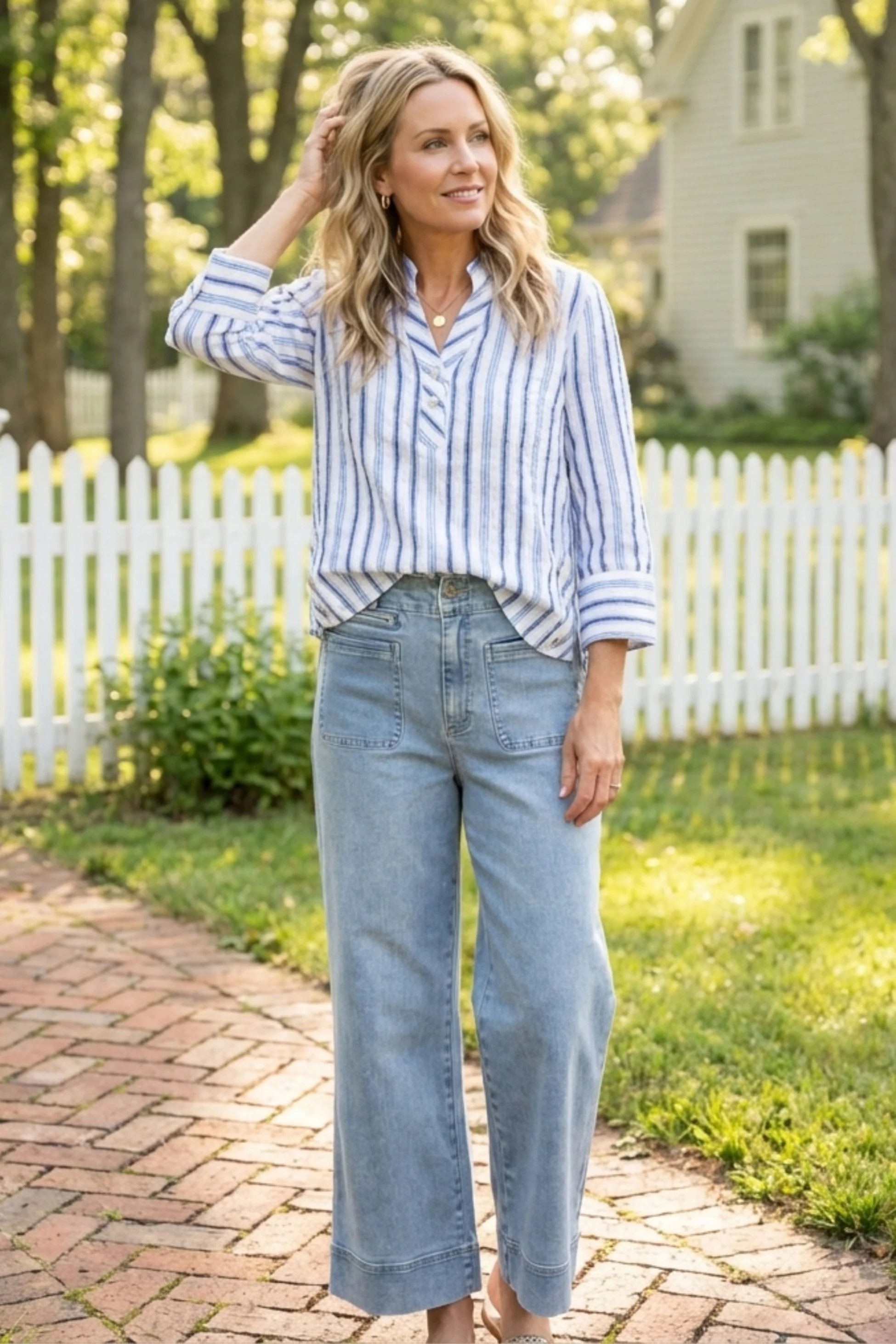 Hampton Stripe Vineyard Shirt - Image 3