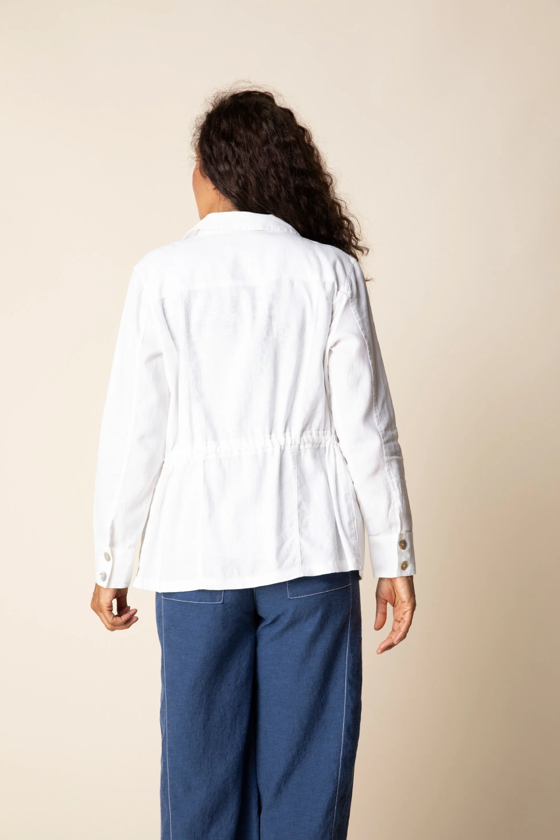 Linen Flora Jacket Top - Image 3