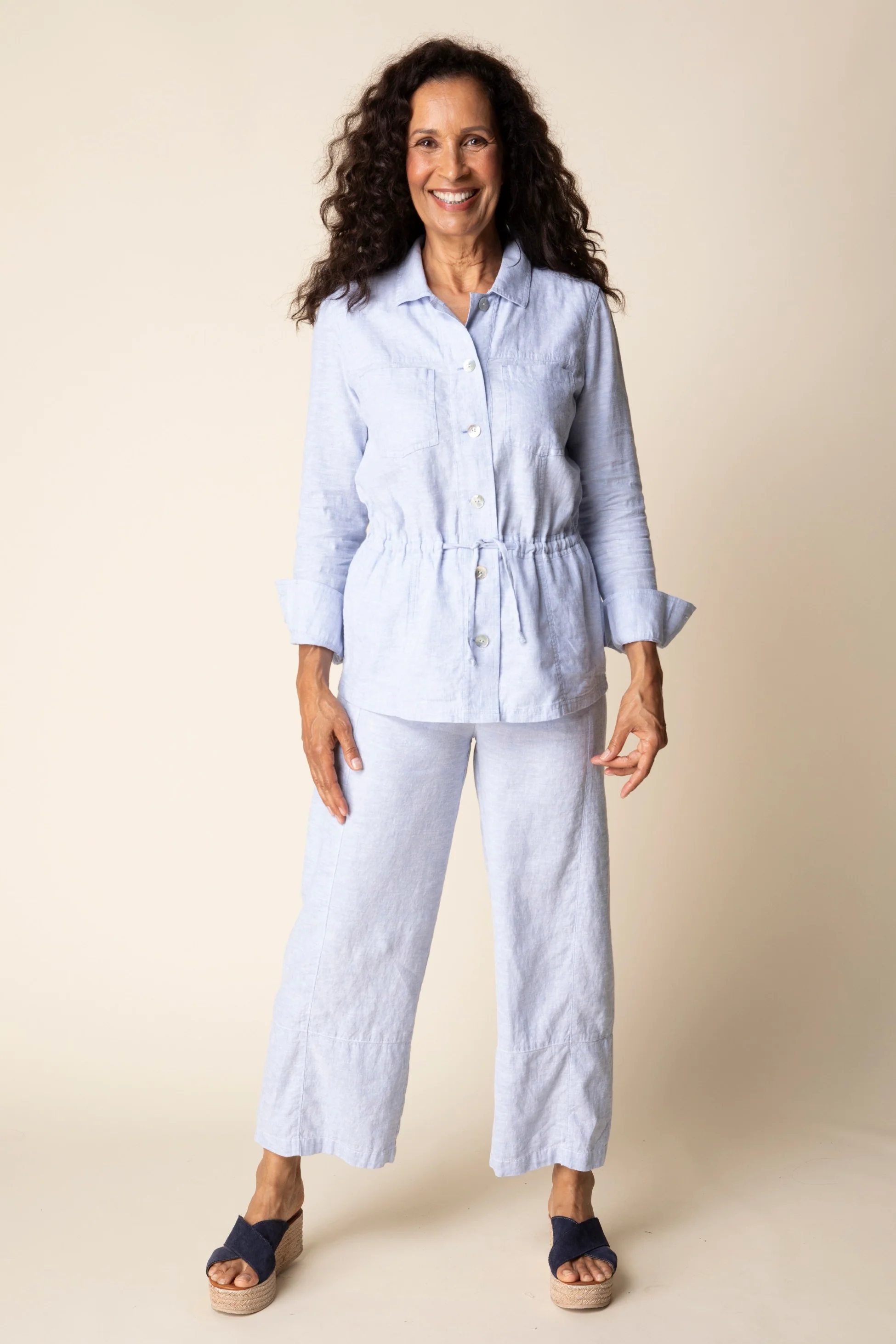 Linen Flora Jacket Top - Image 5