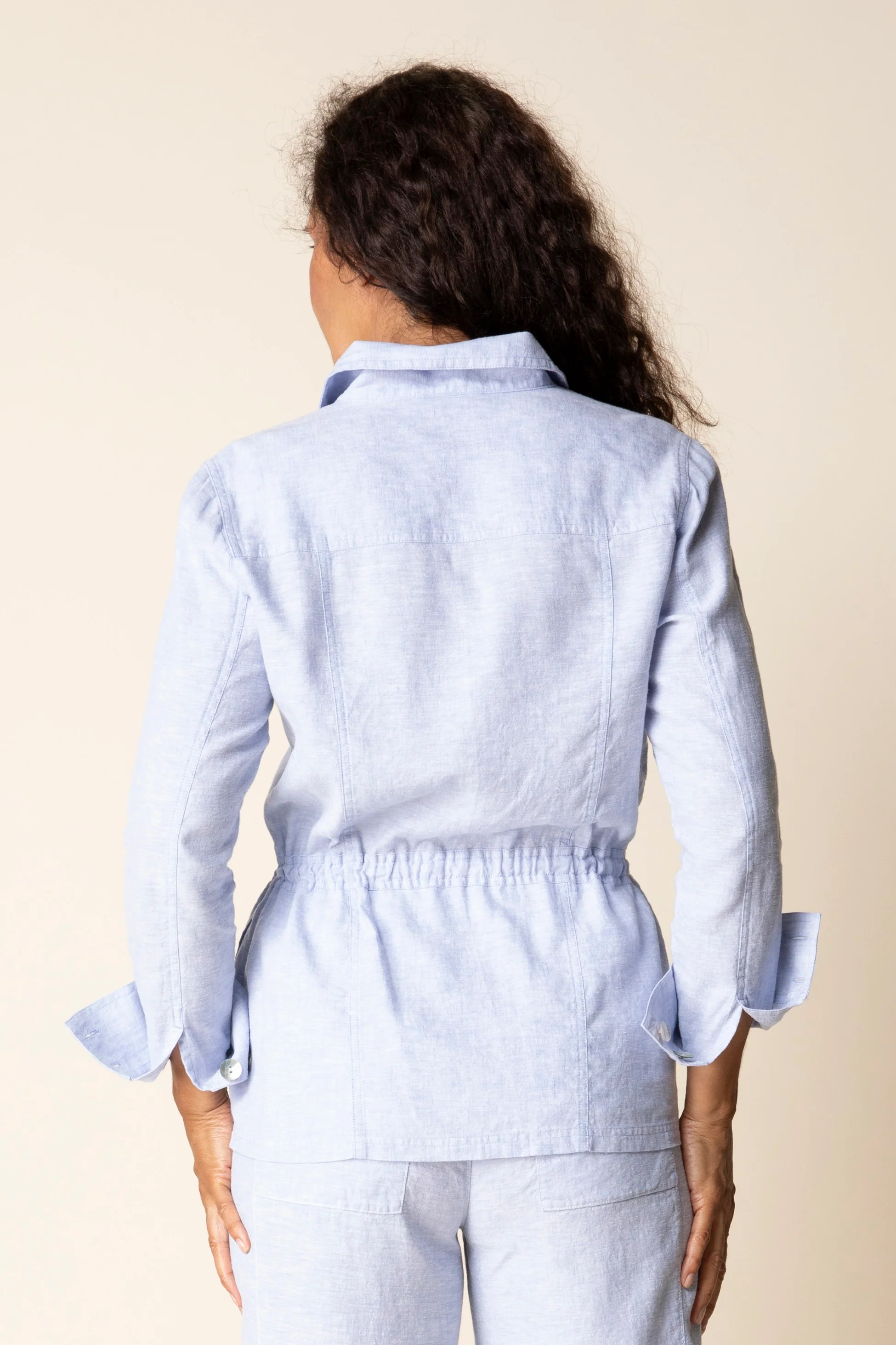 Linen Flora Jacket Top - Image 6