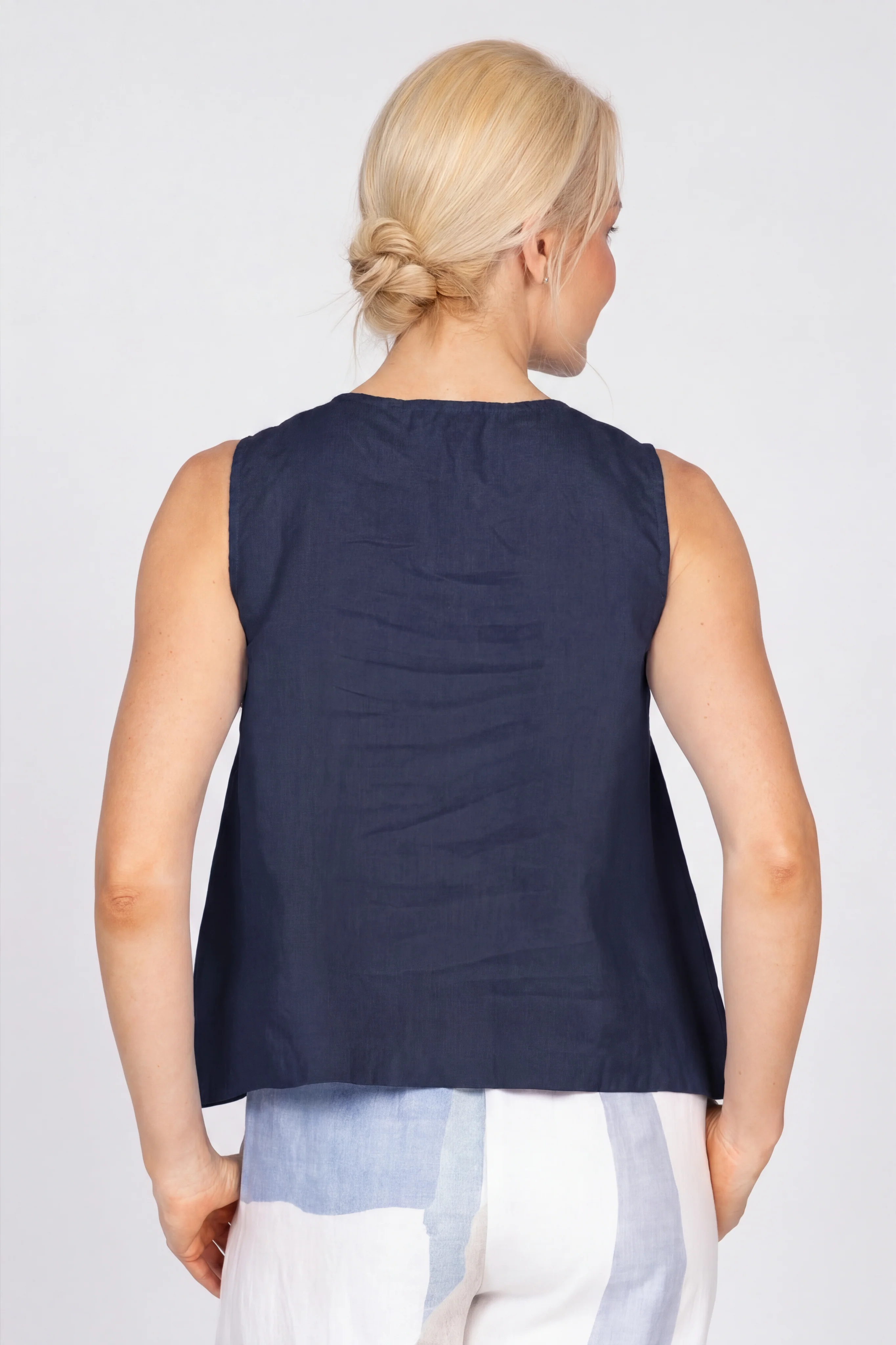 Linen Pleat Front Tank - Image 4