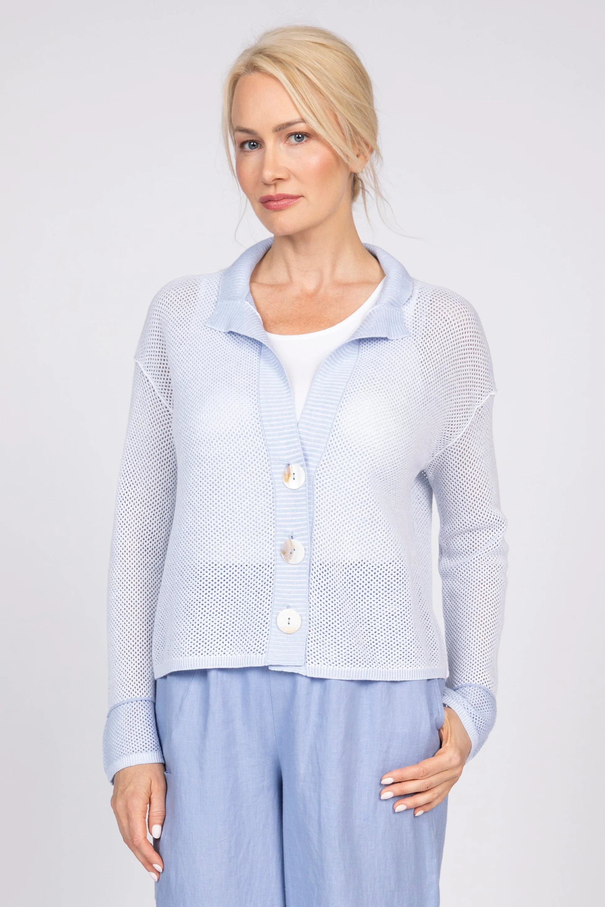 Mesh Stitch Go To Cardigan - Image 5
