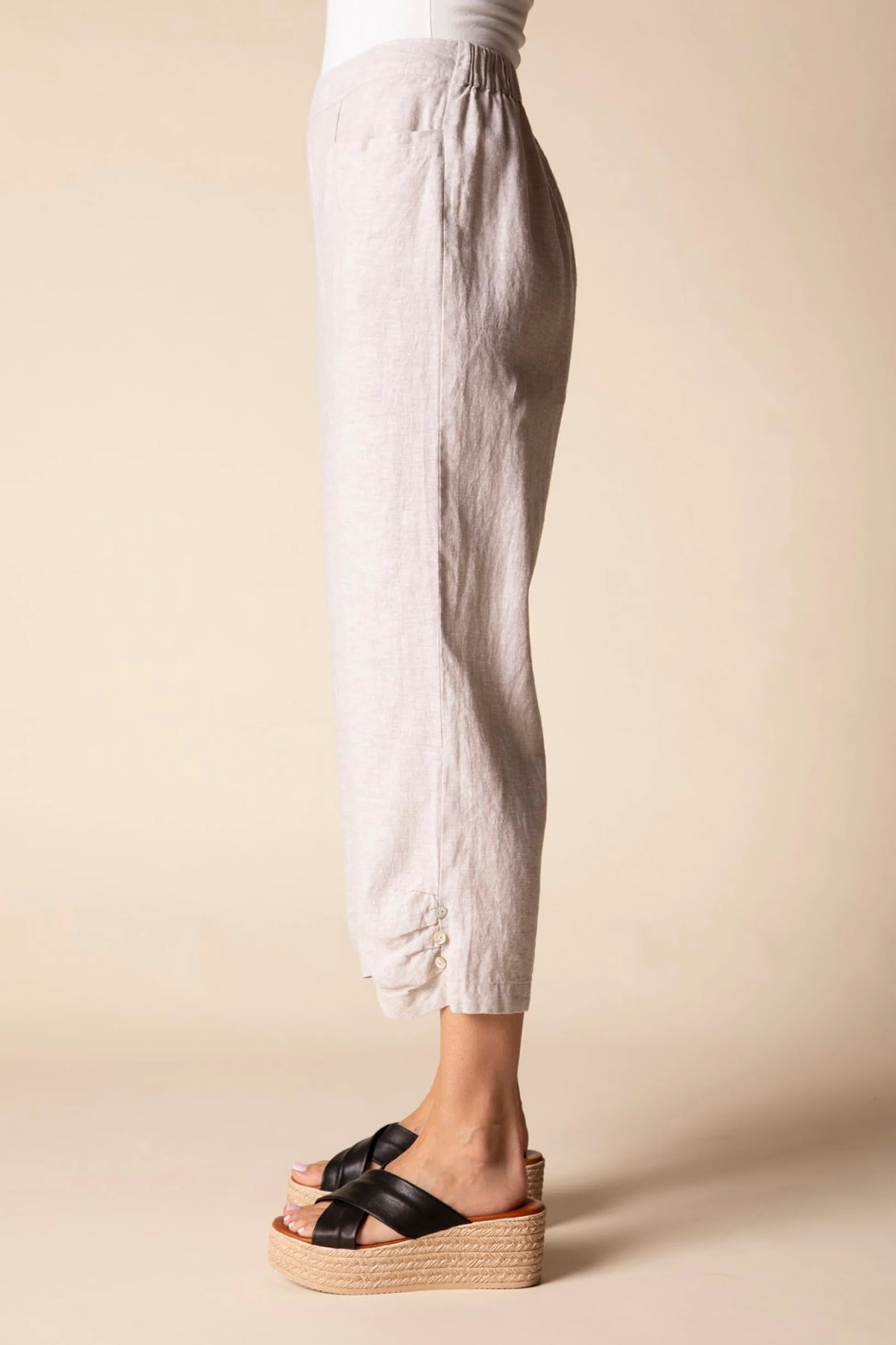 Pleat Button Capri - Image 2