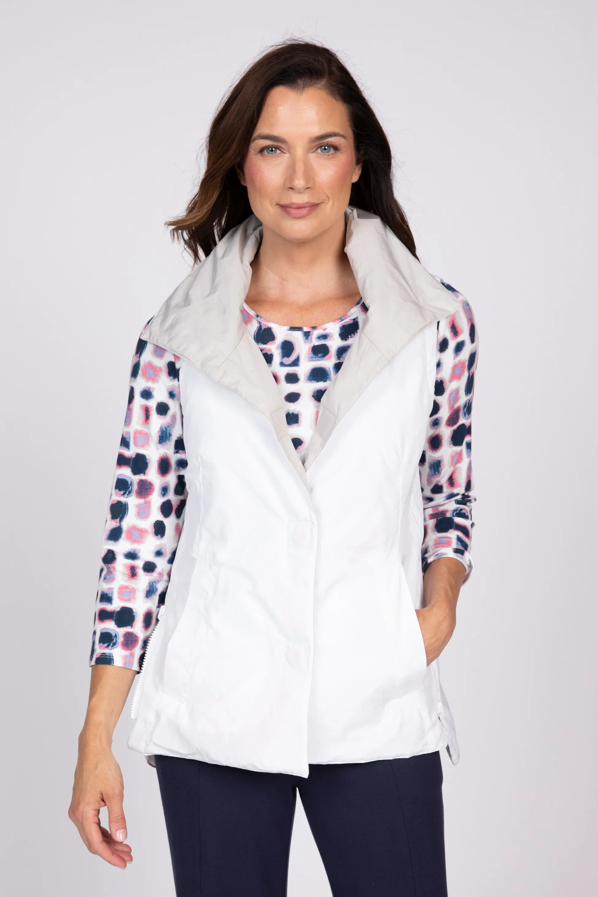 Reversible Taffeta Layering Vest - Image 6