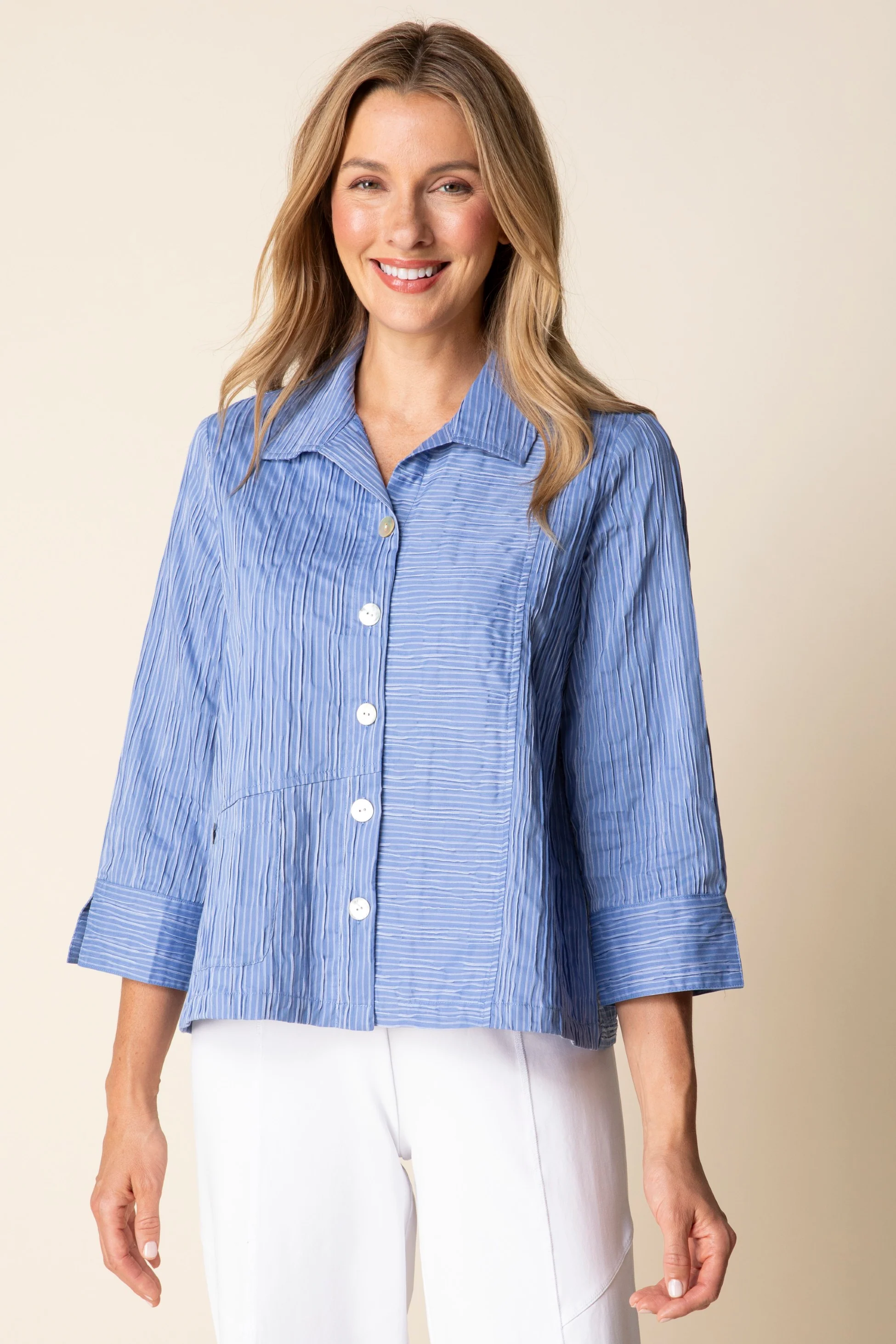 Santorini Wavy Stripe Shirt - Image 2