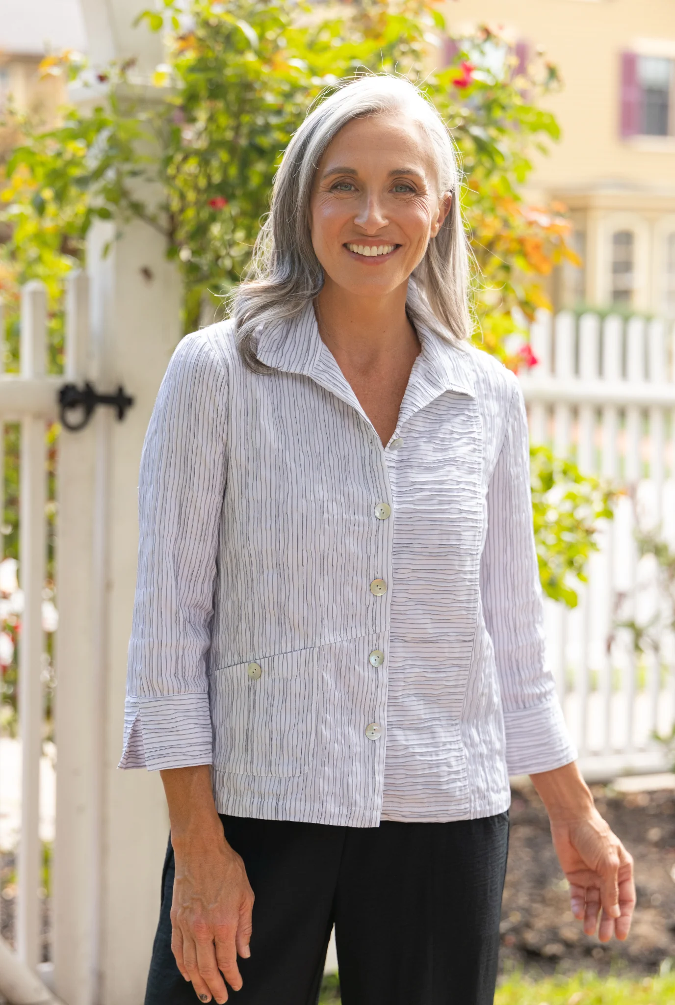Santorini Wavy Stripe Shirt - Image 4