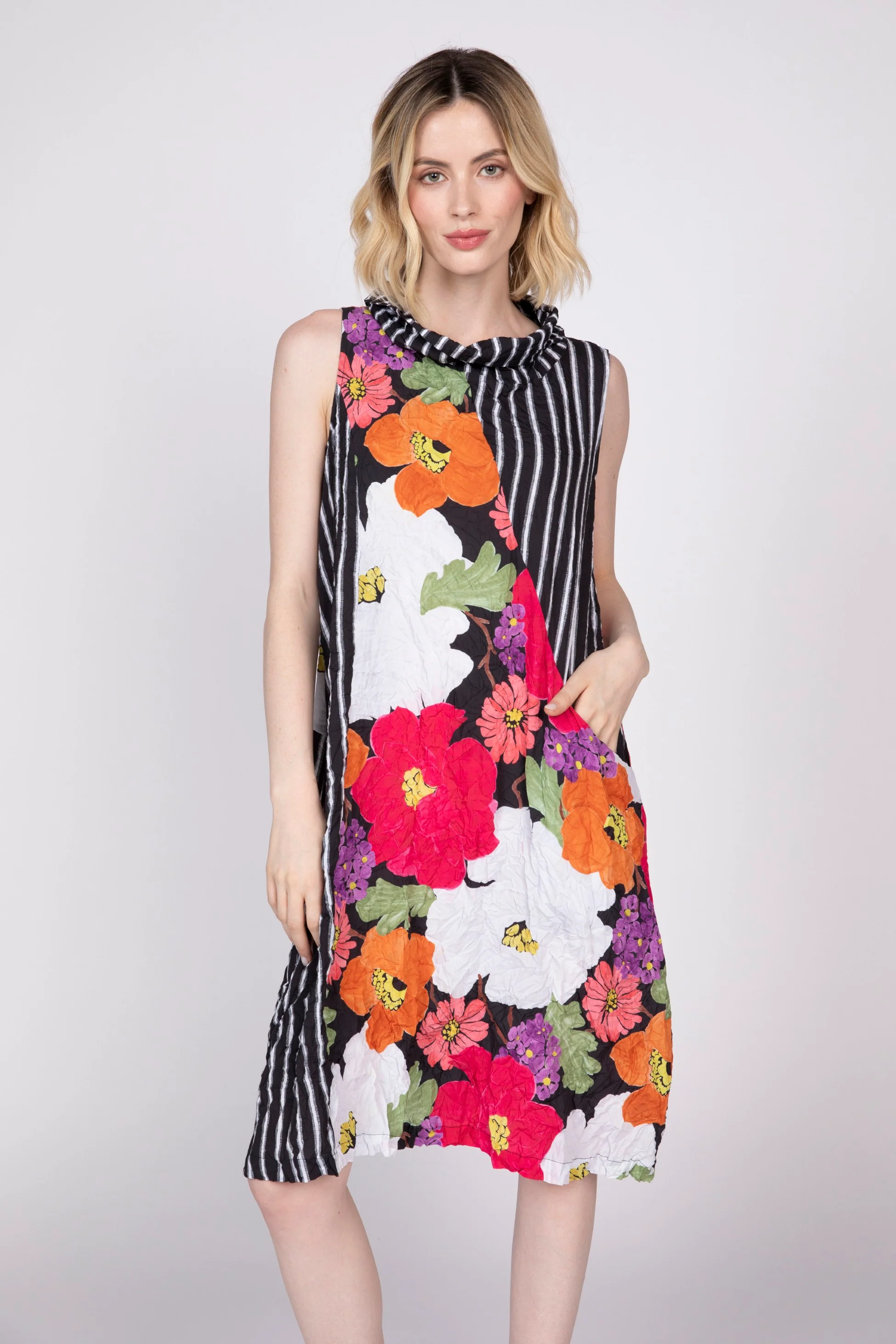Siesta Floral Crinkle Crepe Every Where Dress - Image 3