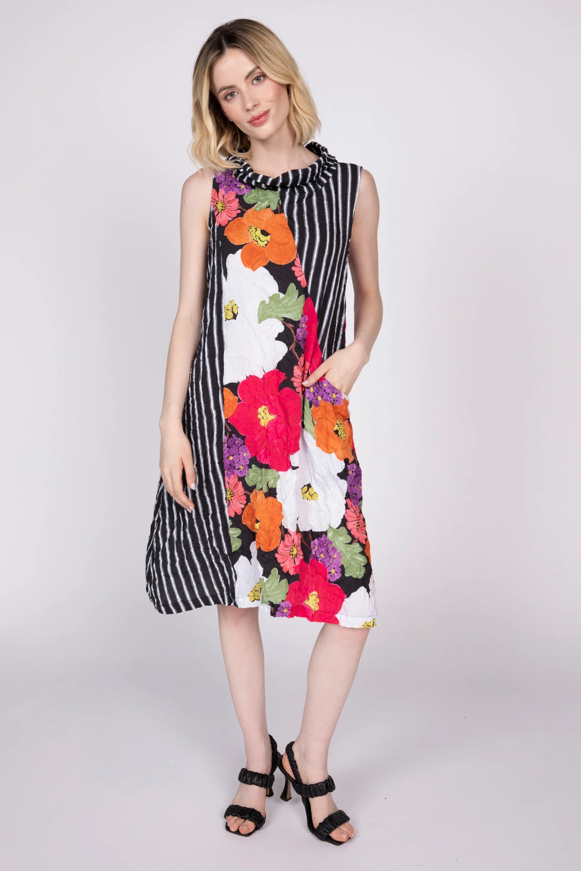 Siesta Floral Crinkle Crepe Every Where Dress - Image 4