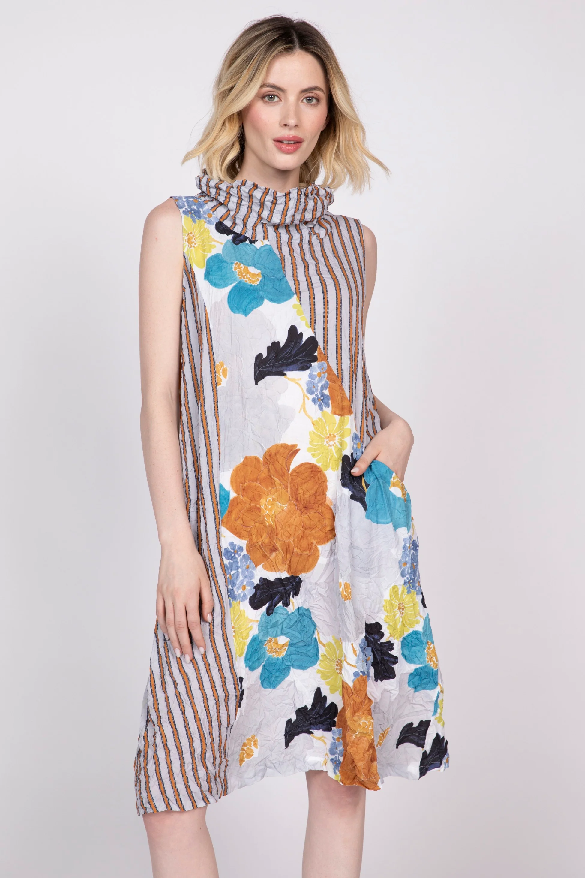 Siesta Floral Crinkle Crepe Every Where Dress - Image 7
