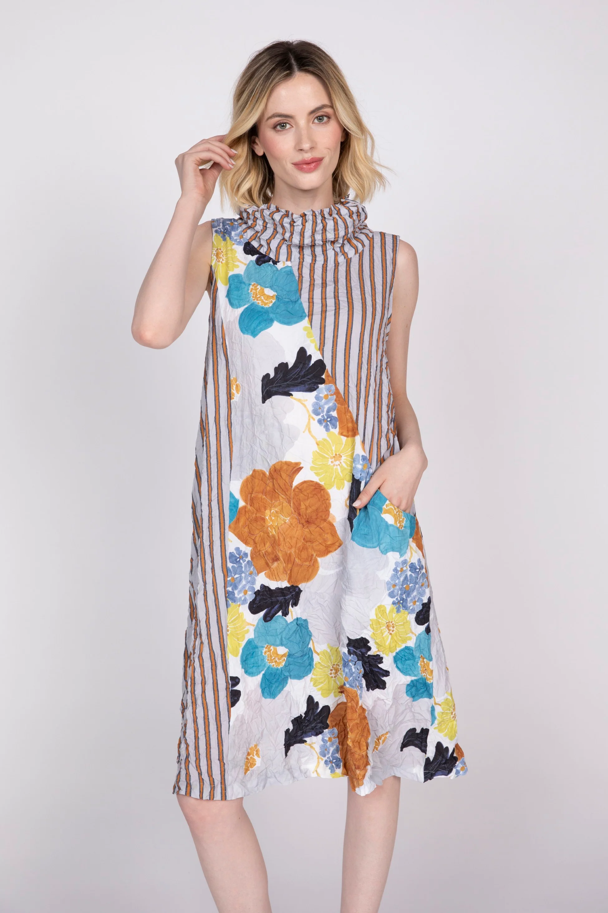 Siesta Floral Crinkle Crepe Every Where Dress - Image 8