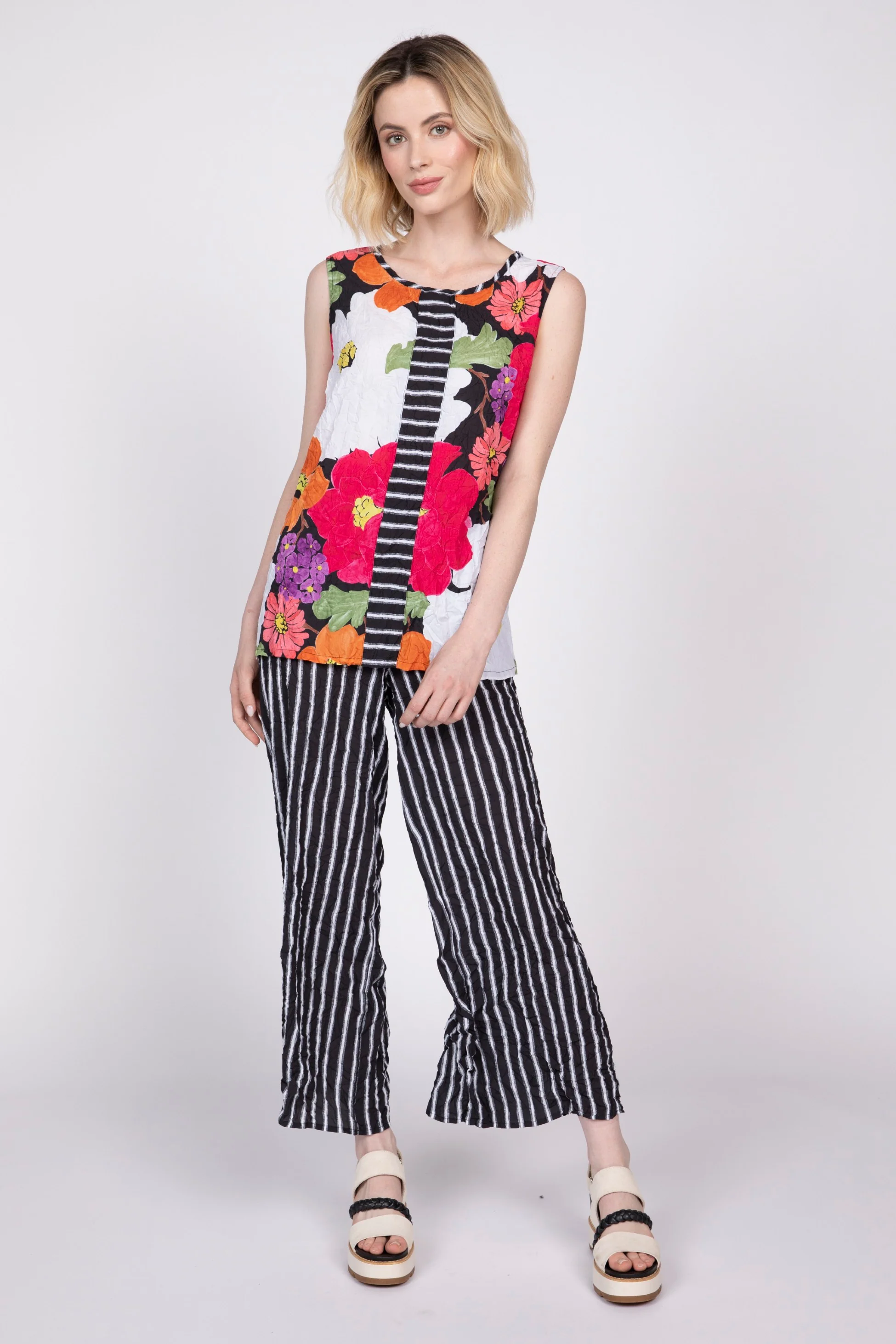 Siesta Floral Crinkle Crepe Swing Top - Image 5