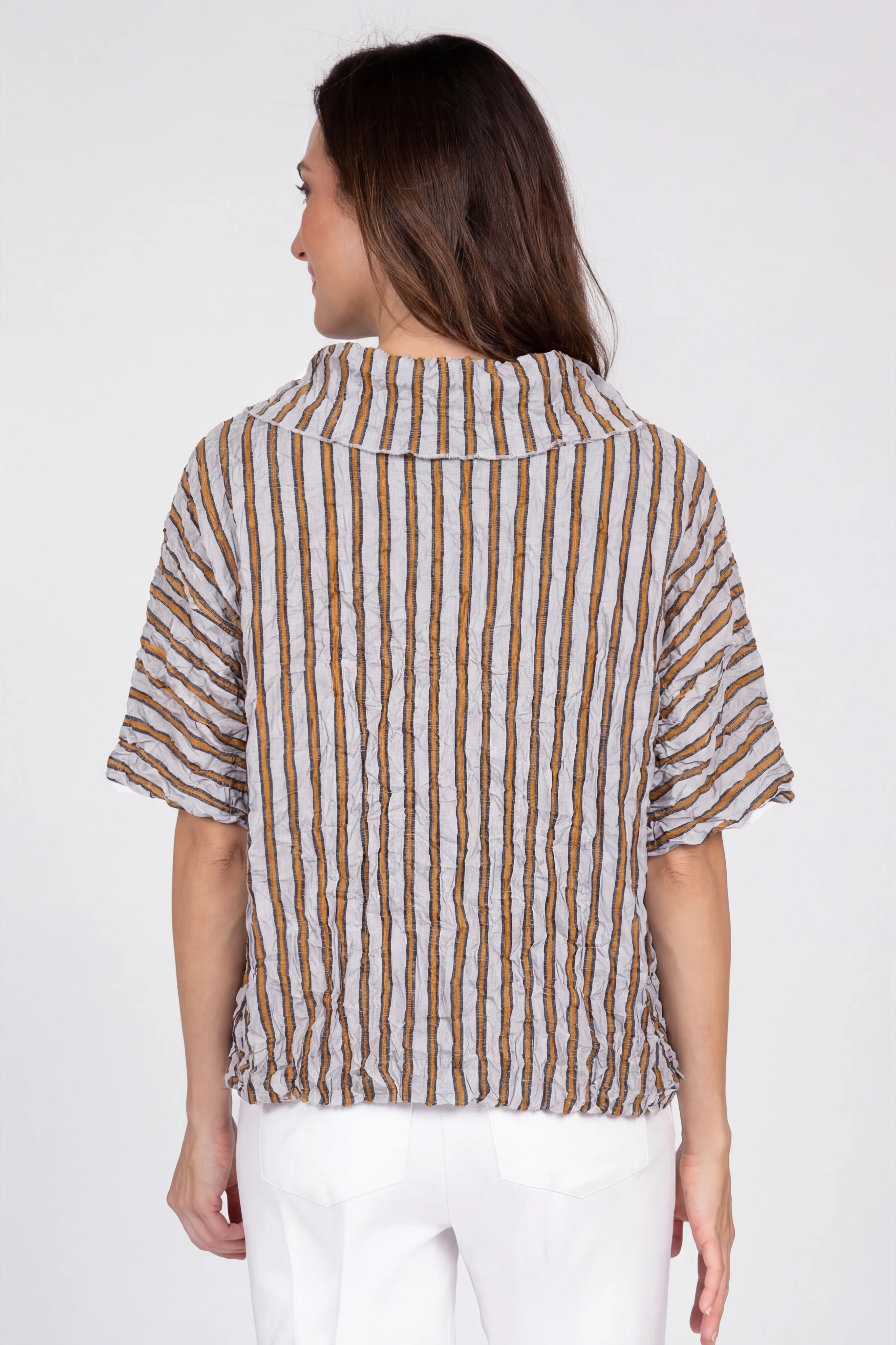 SOL Stripe Crinkle Crepe Pullover - Image 3