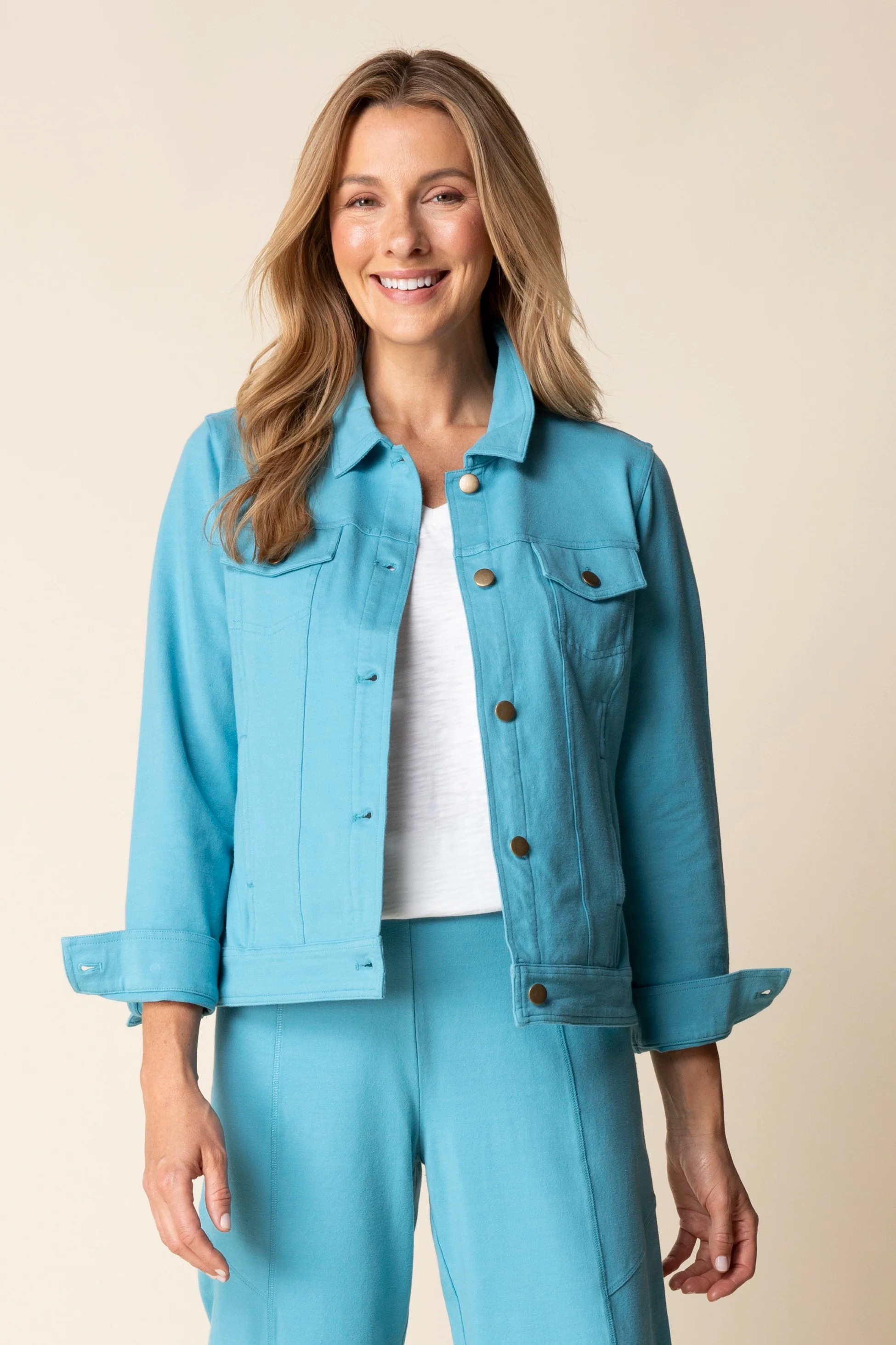 Stonewash Knit Jean Jacket - Image 4
