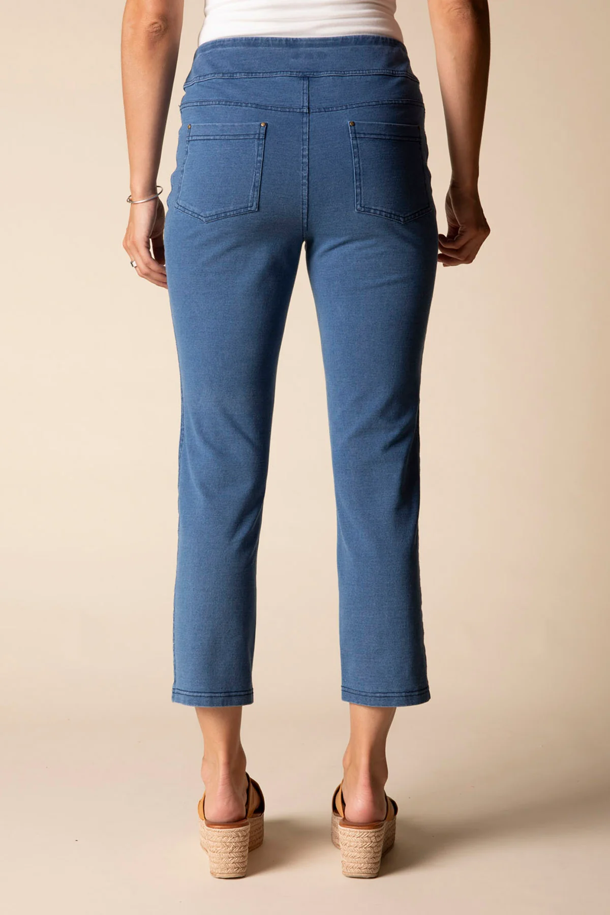 Stonewashed Capri Knit Jean - Image 7