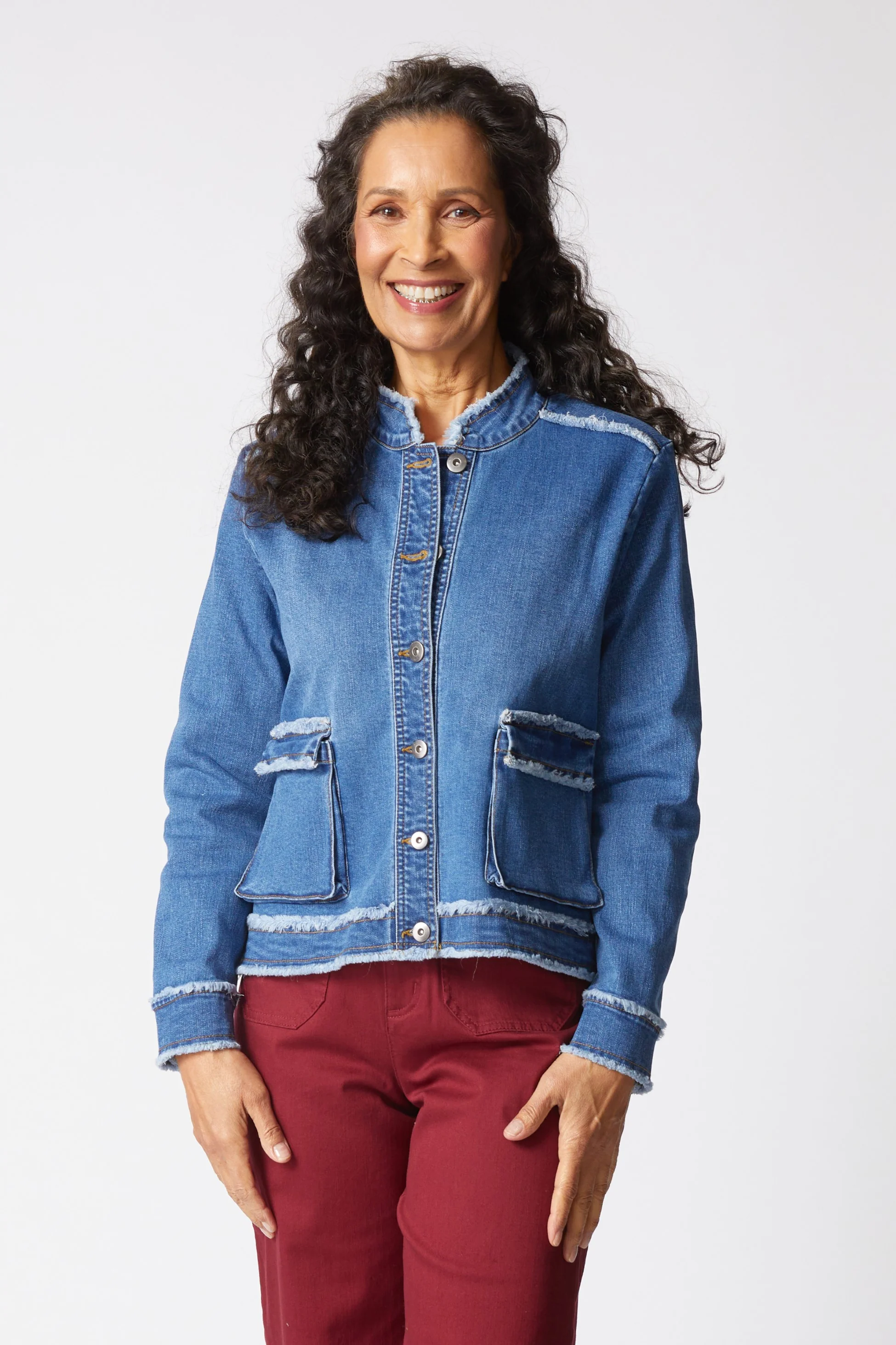Stretch Canvas Fringe Jacket - Image 5
