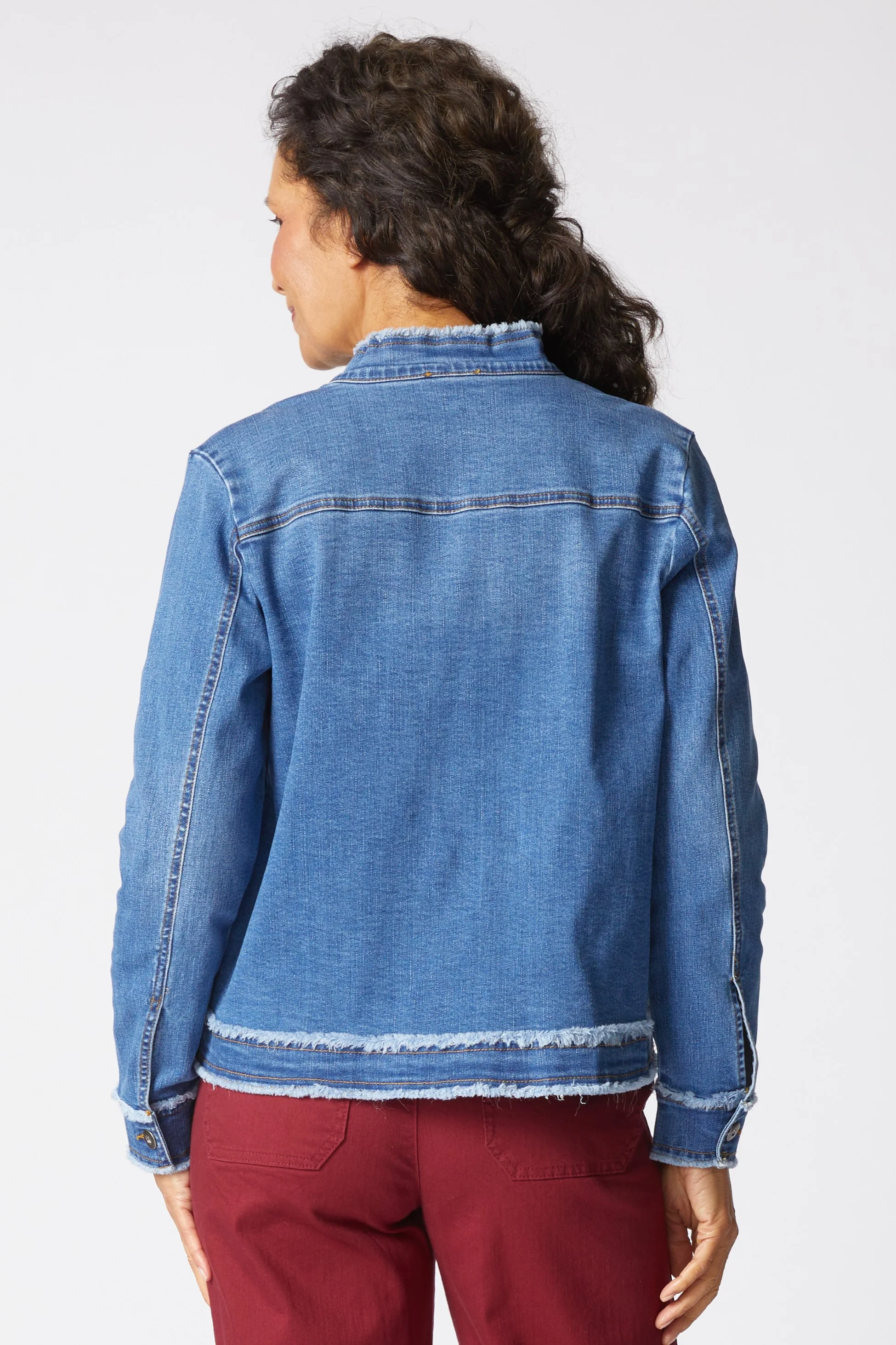 Stretch Canvas Fringe Jacket - Image 6