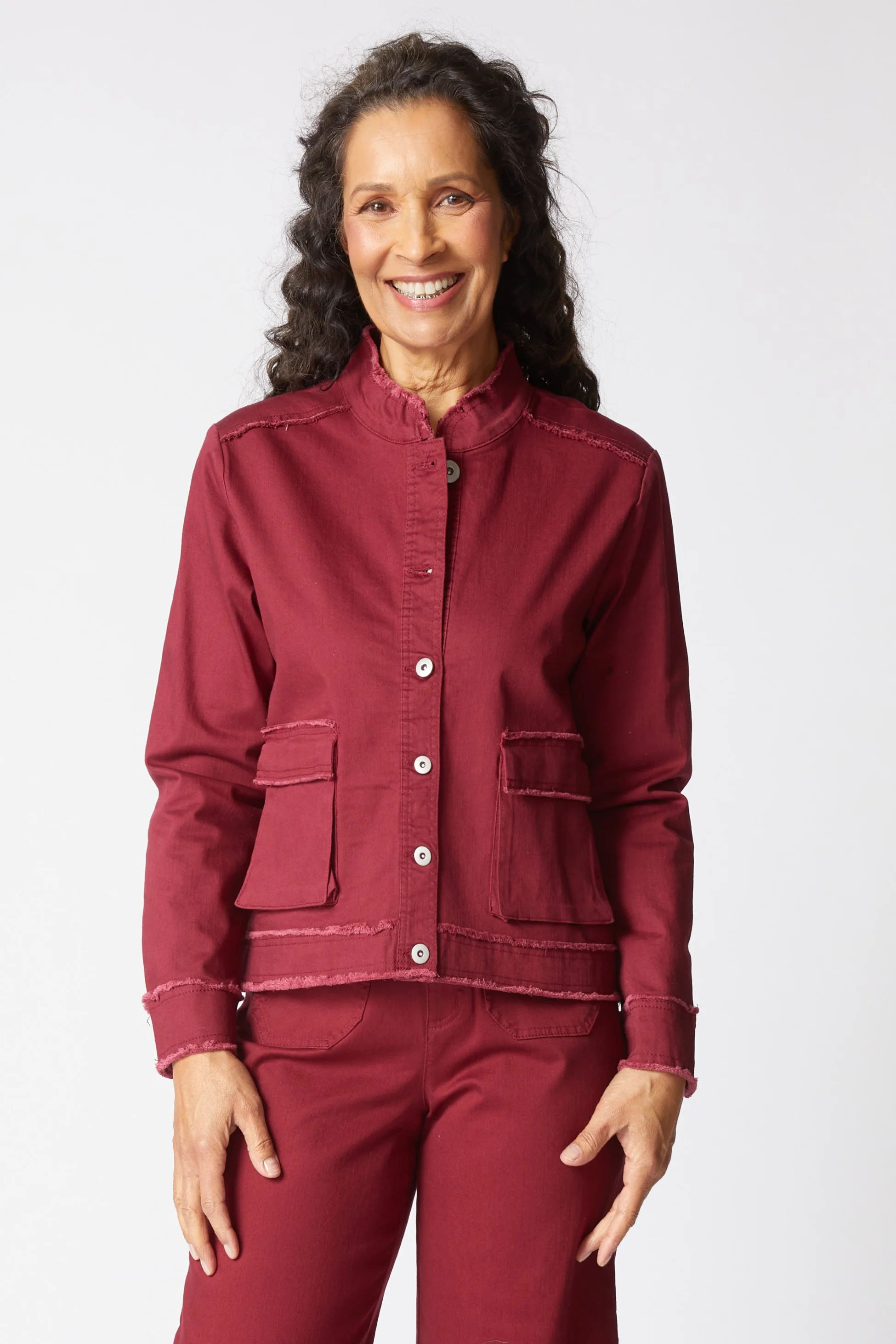 Stretch Canvas Fringe Jacket - Image 8