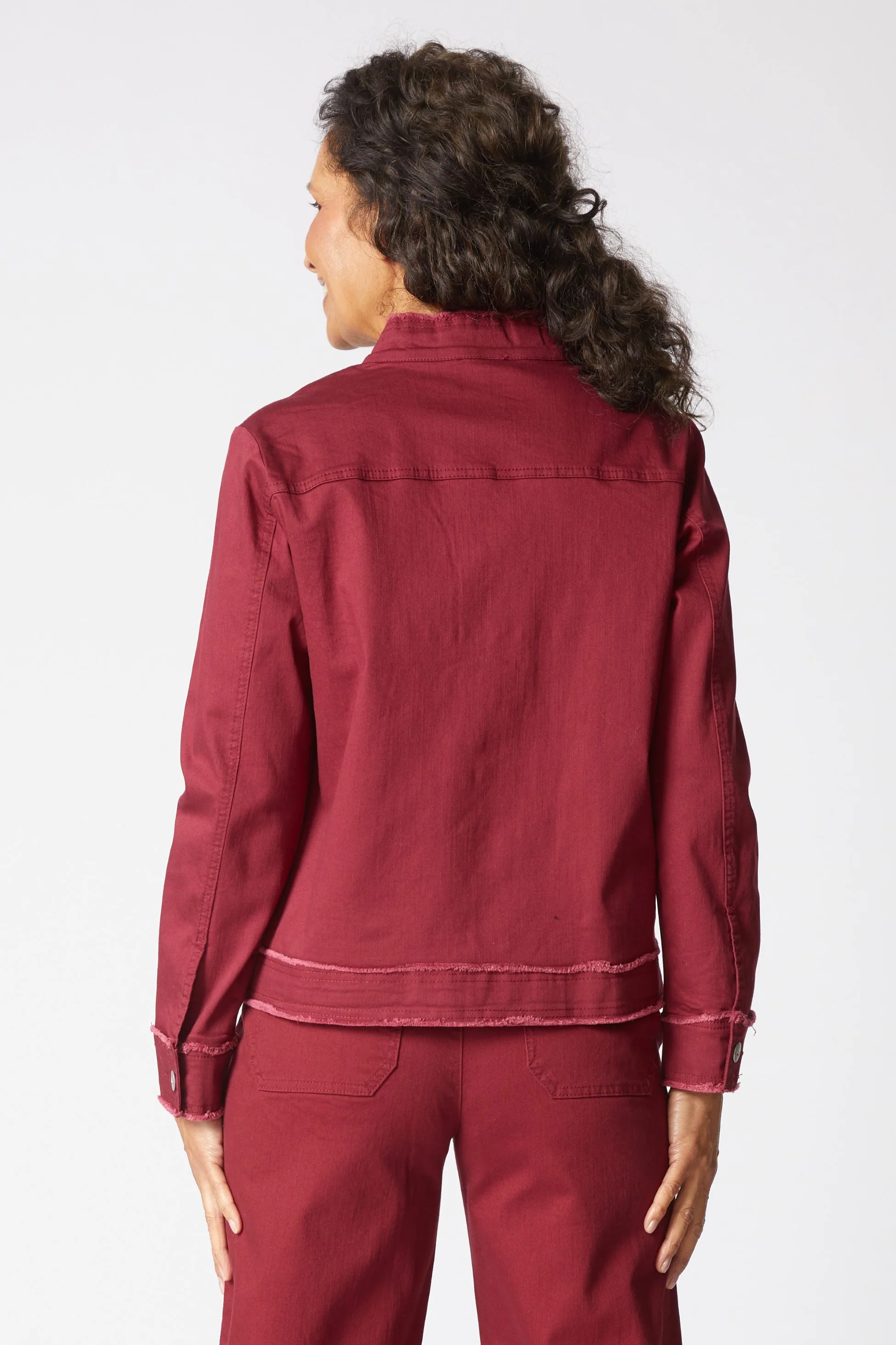 Stretch Canvas Fringe Jacket - Image 9
