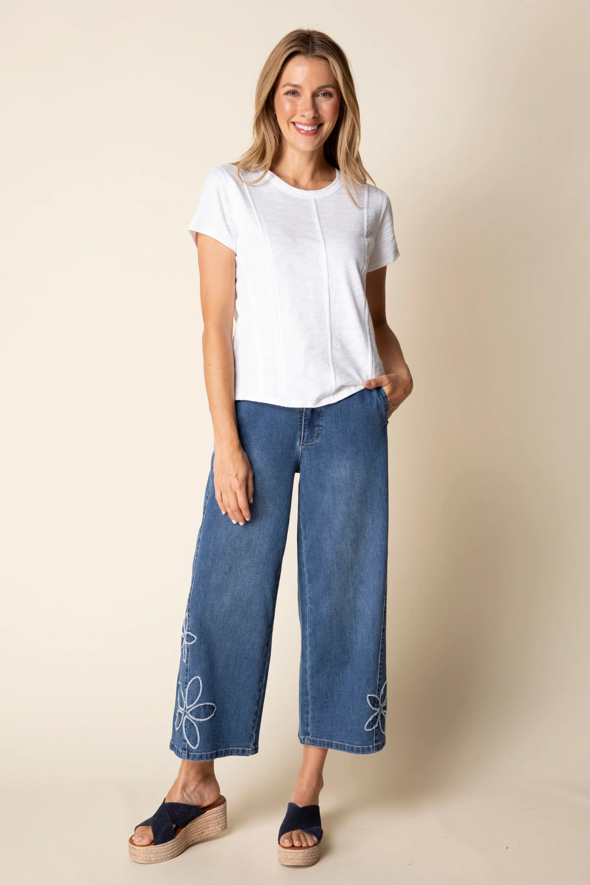 Tossed Floral Jean - Image 3