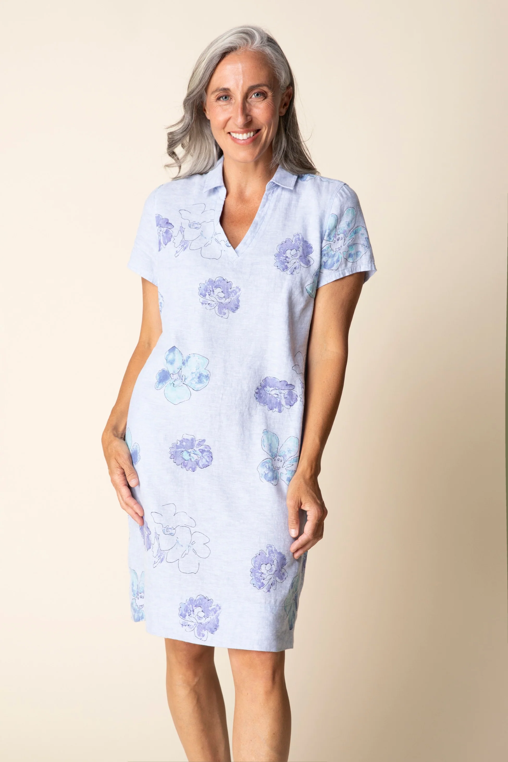 Watercolor Floral Dress - Image 2
