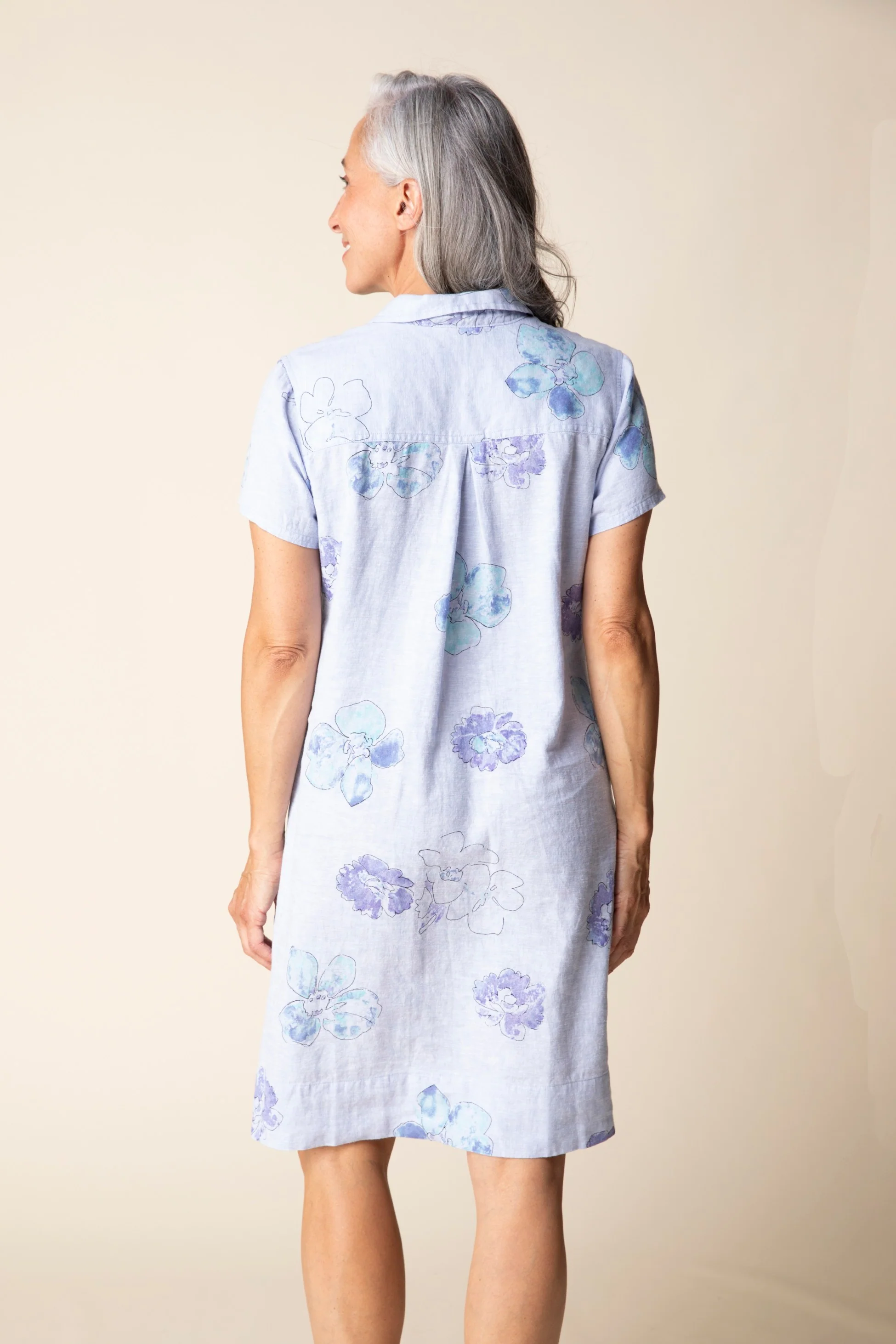 Watercolor Floral Dress - Image 4