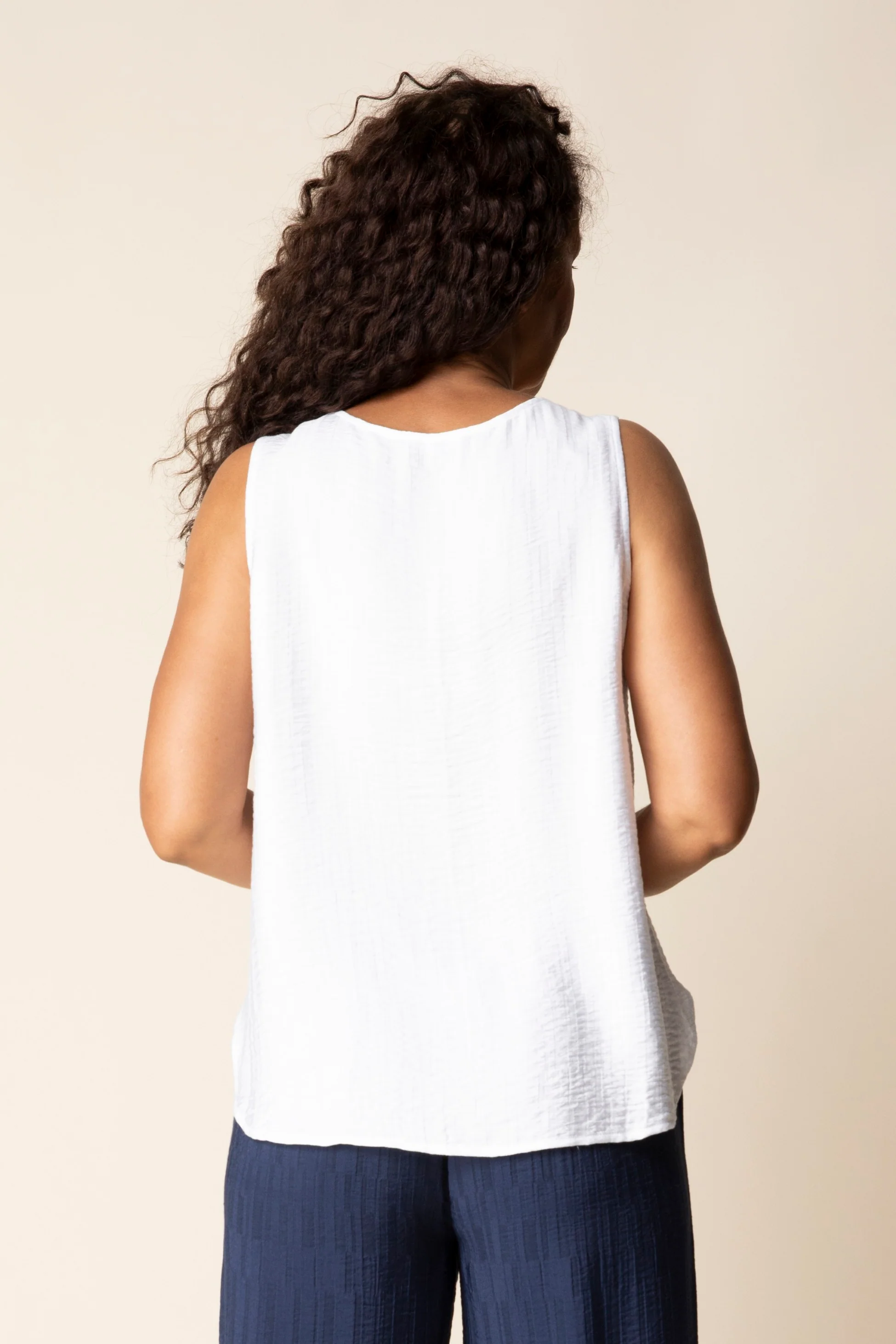 Whisper Jacquard Button Tank - Image 3