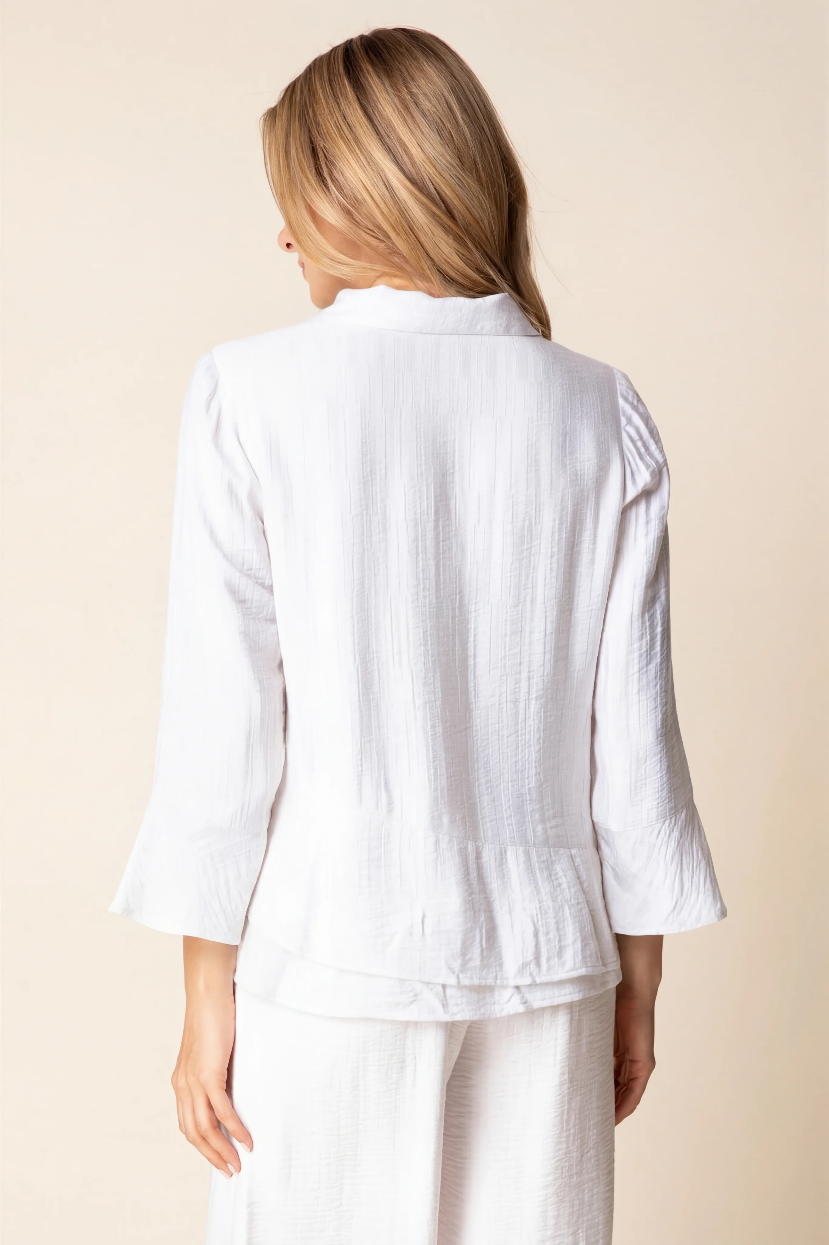 Whisper Jacquard Rayon Flounce Shirt - Image 6