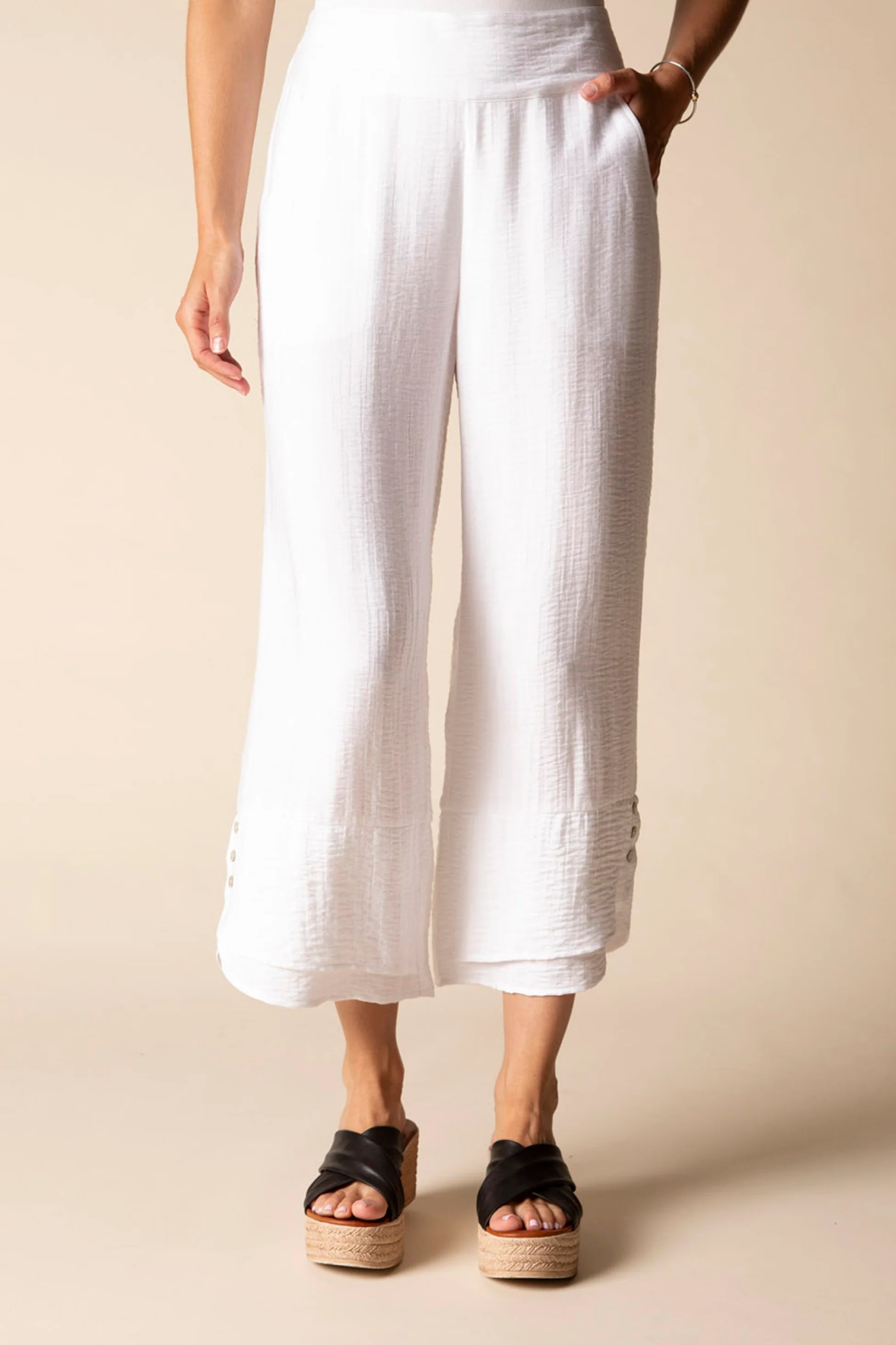 Whisper Jacquard Rayon Crop Pant - Image 15