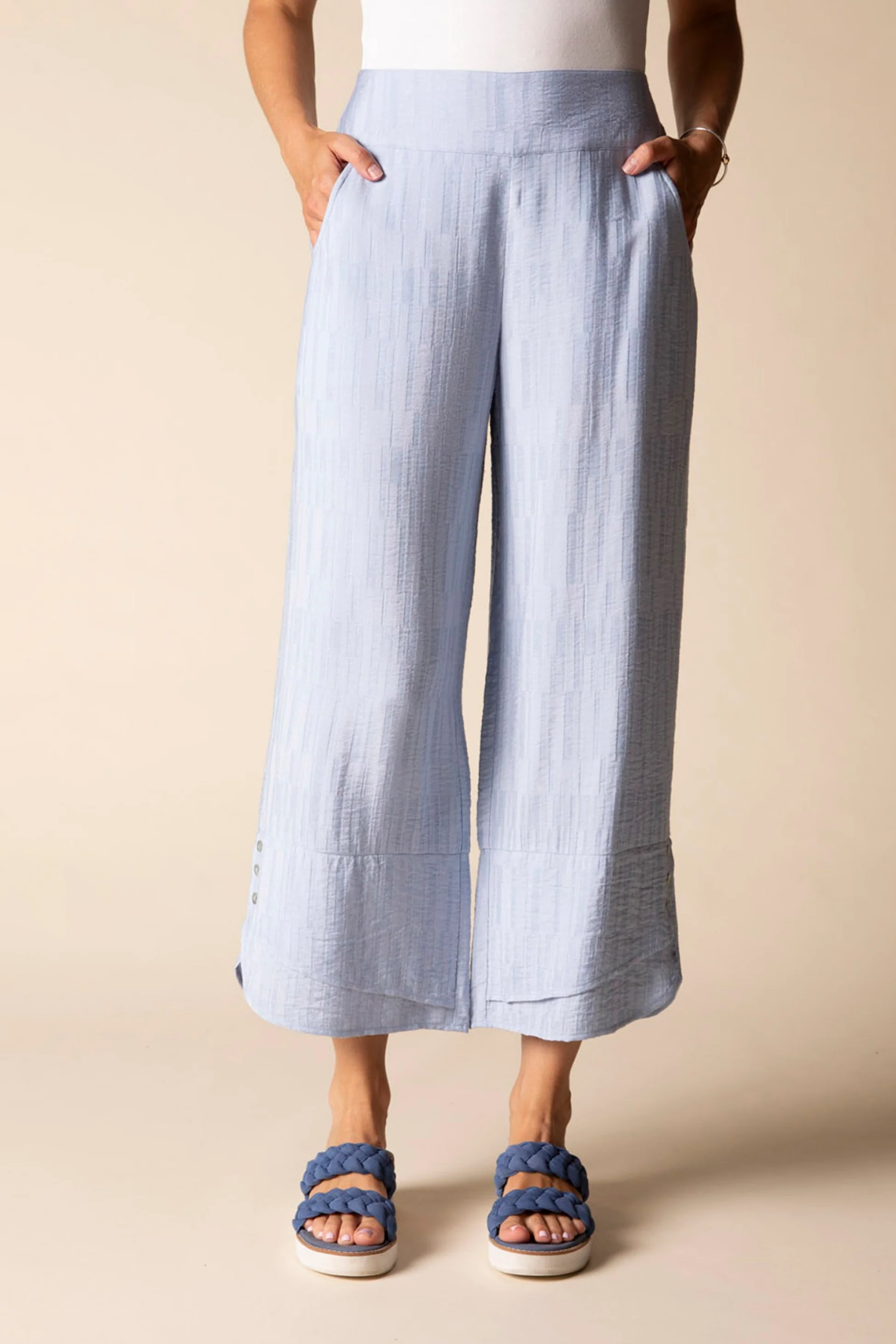 Whisper Jacquard Rayon Crop Pant - Image 3
