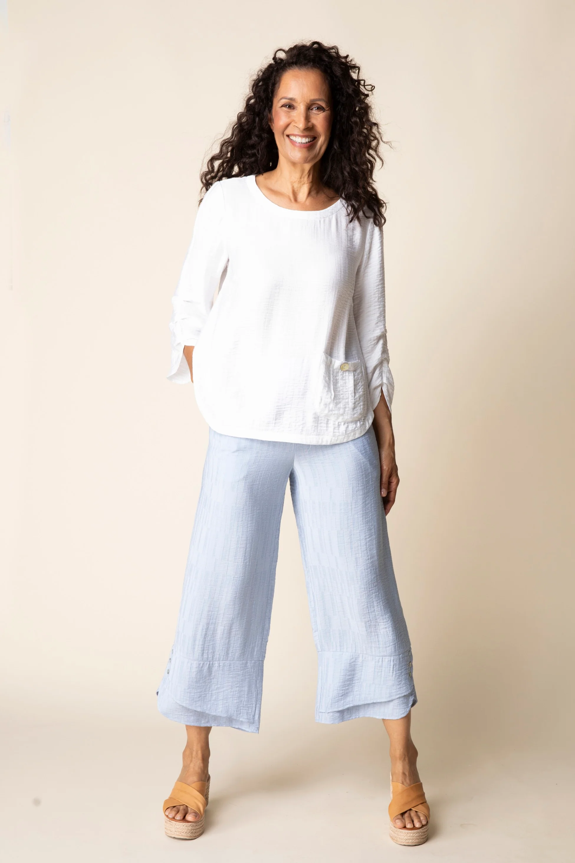 Whisper Jacquard Rayon Crop Pant - Image 7