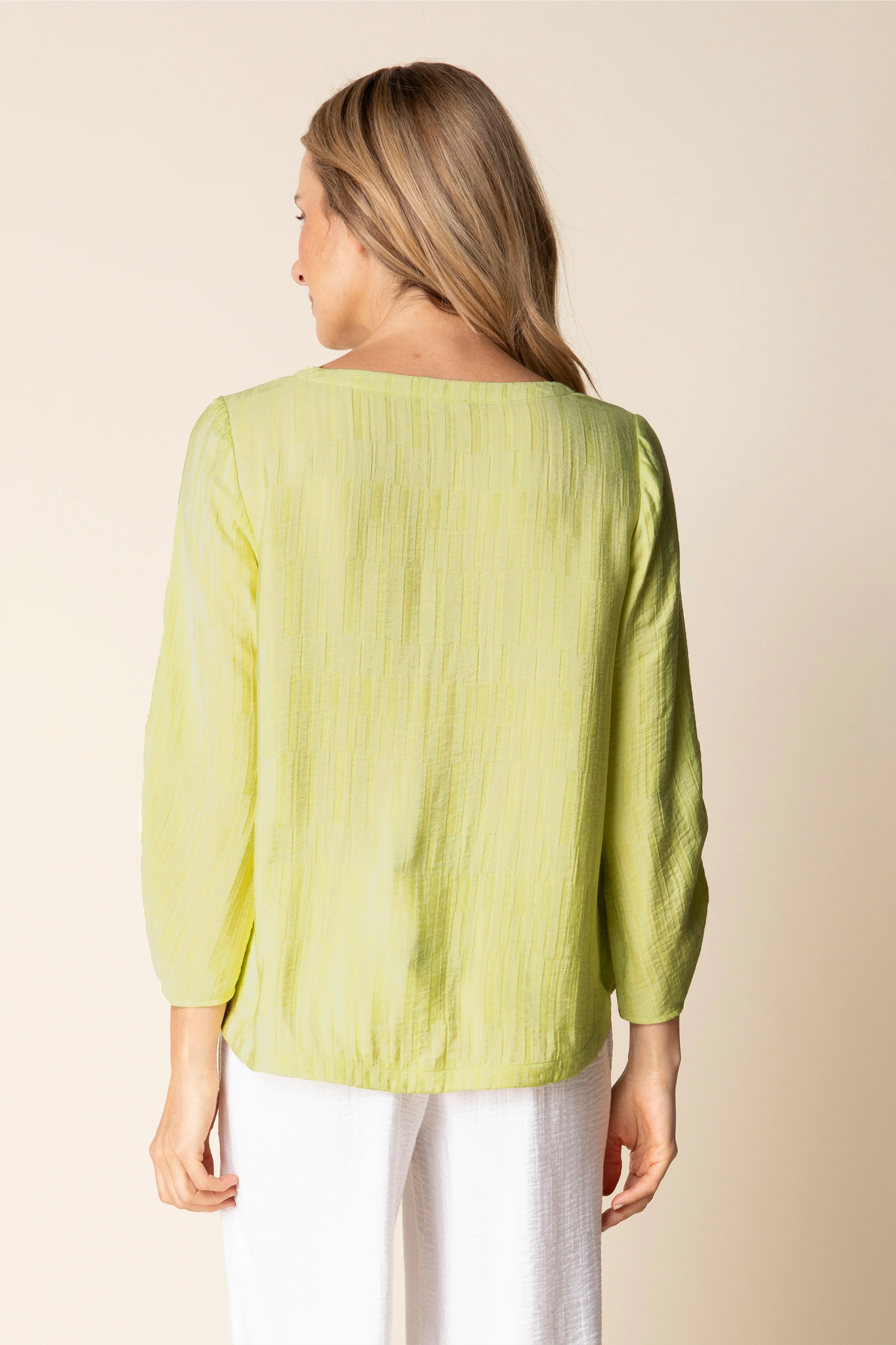Whisper Jacquard Rayon Pleat Top - Image 8